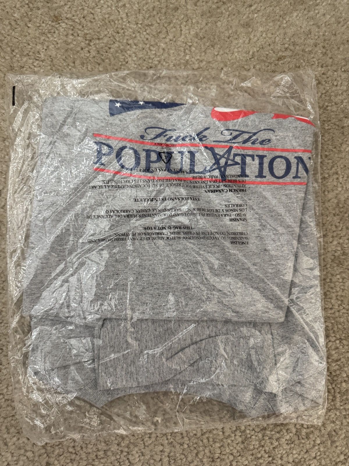 Fuck The Population Fuck the population Distress Flag Tee Size US S / EU 44-46 / 1 - 3 Thumbnail