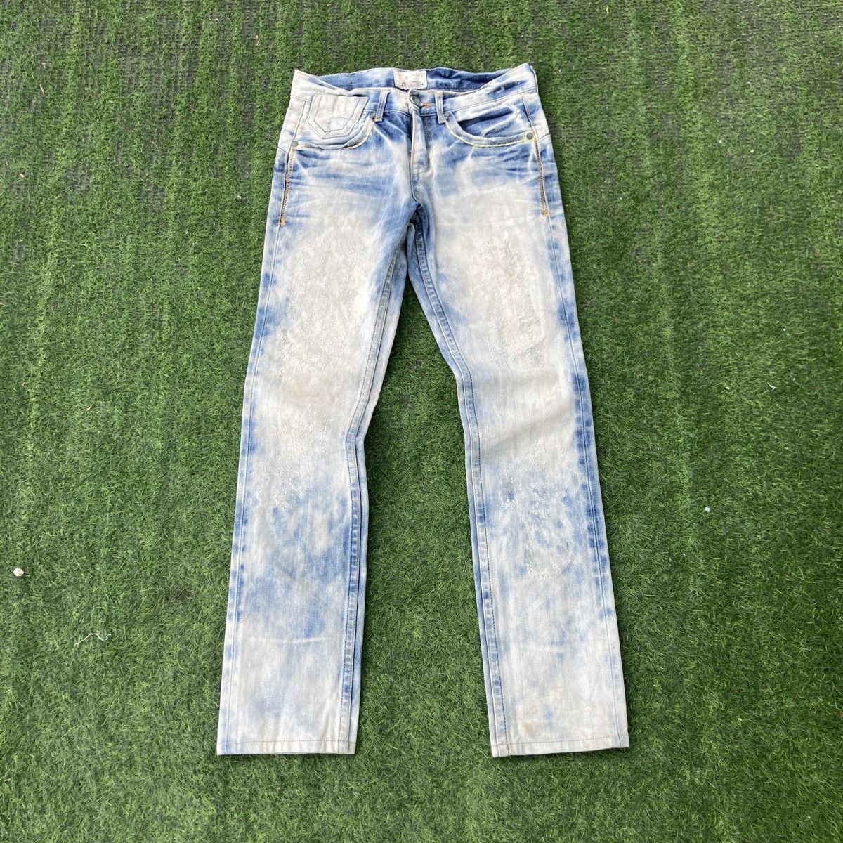 If Six Was Nine × Japanese Brand HOTCHKISS DENIM FLARED DISTRESSED JEANS Size US 28 / EU 44 - 1 Thumbnail