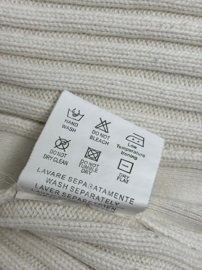 Jean Paul Gaultier 2000s Jean Paul Gaultier Cream Cotton Ribbed Zip-up Sweater Size US M / EU 48-50 / 2 - 12 Thumbnail