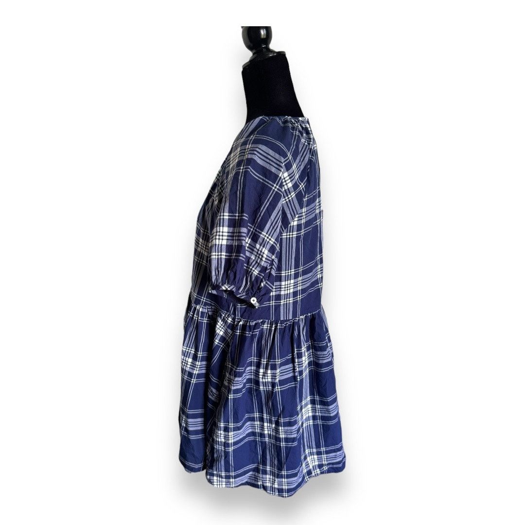 Hill House Hill House Womens Dress Sz XS Navy Blue White Adeline Plaid Size XS / US 0-2 / IT 36-38 - 7 Thumbnail