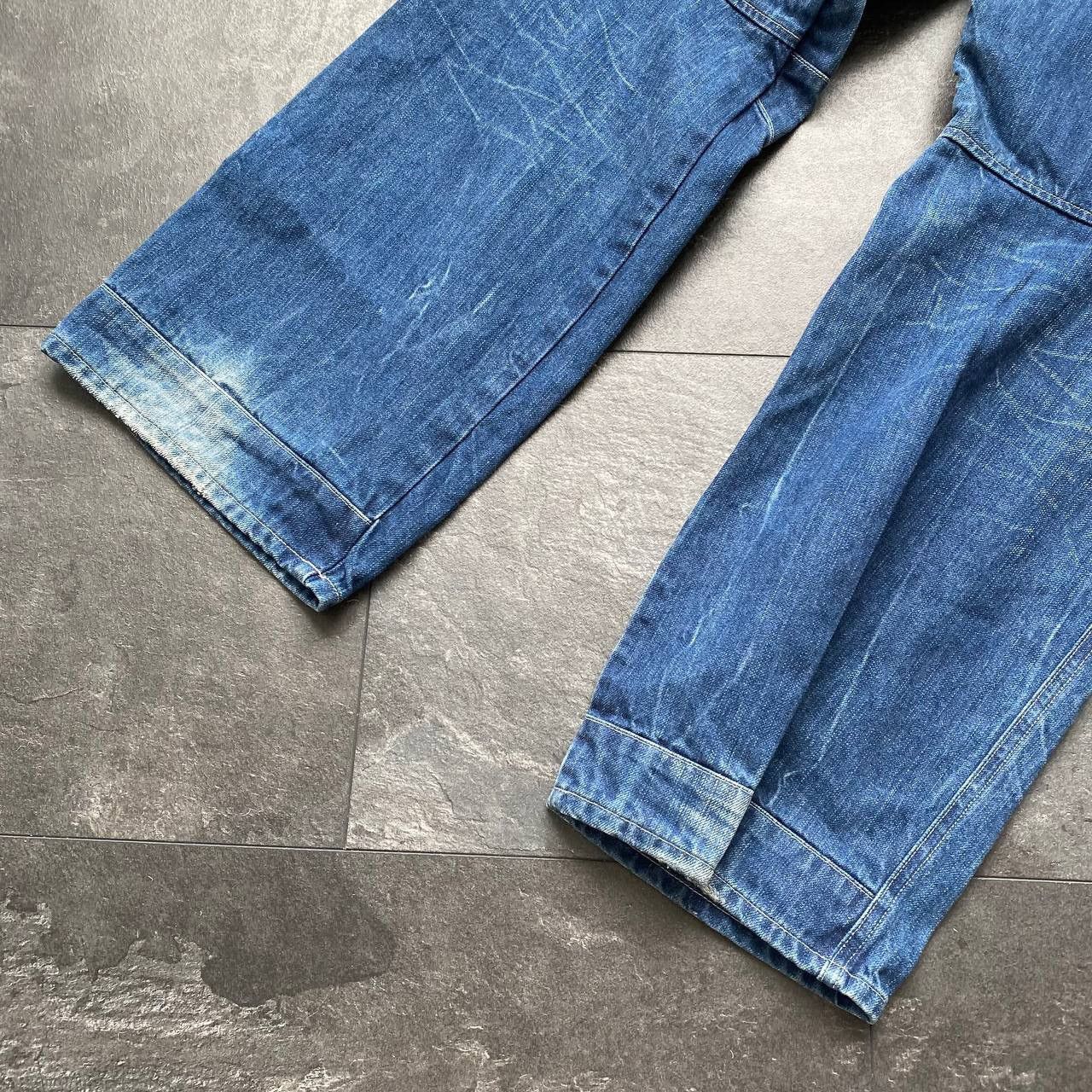 G-Star × Vintage Rare g star raw double knit blue denim jeans Size US 34 / EU 50 - 3 Thumbnail