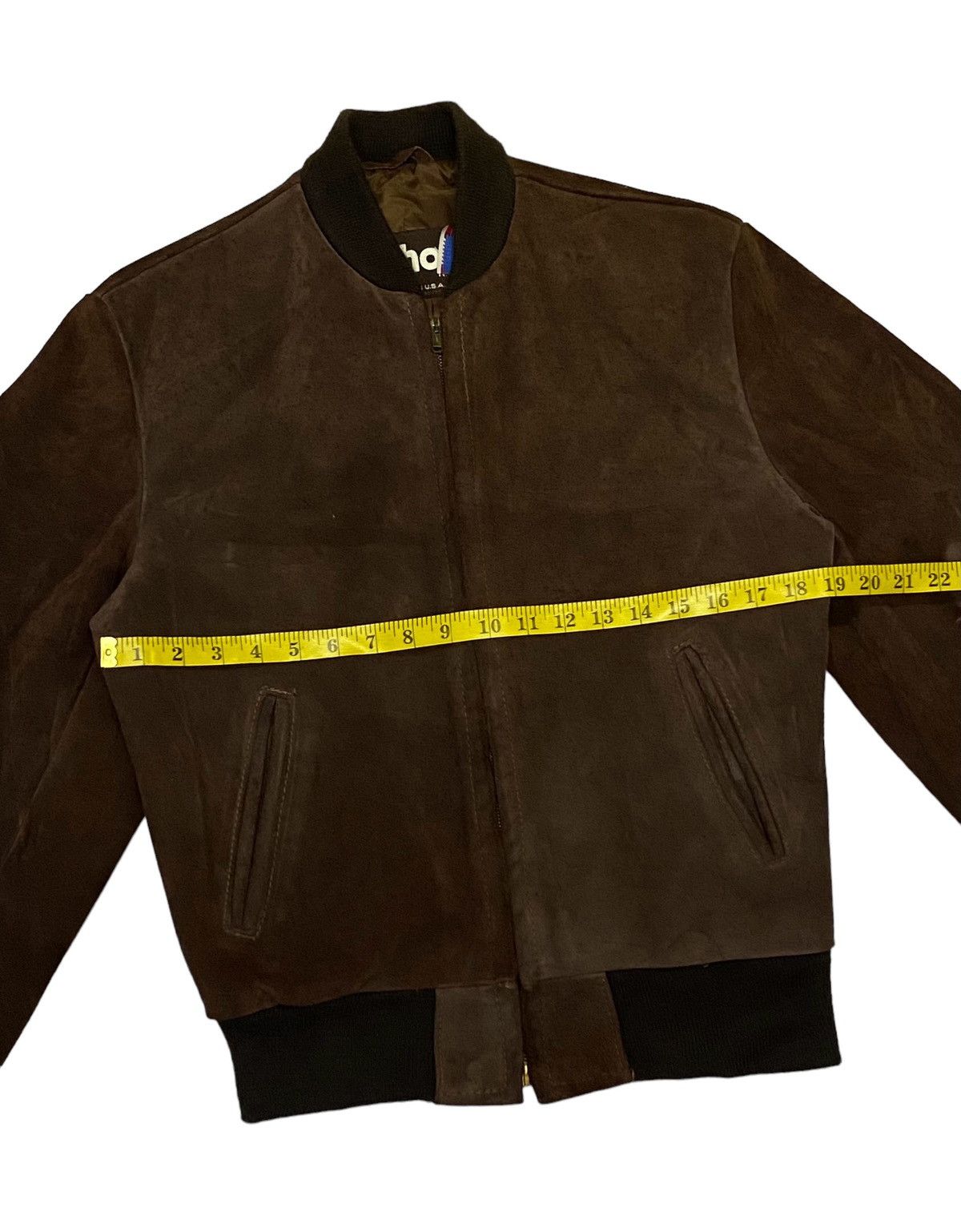 Vintage Schott Suede Leather Bomber Jacket Size 38