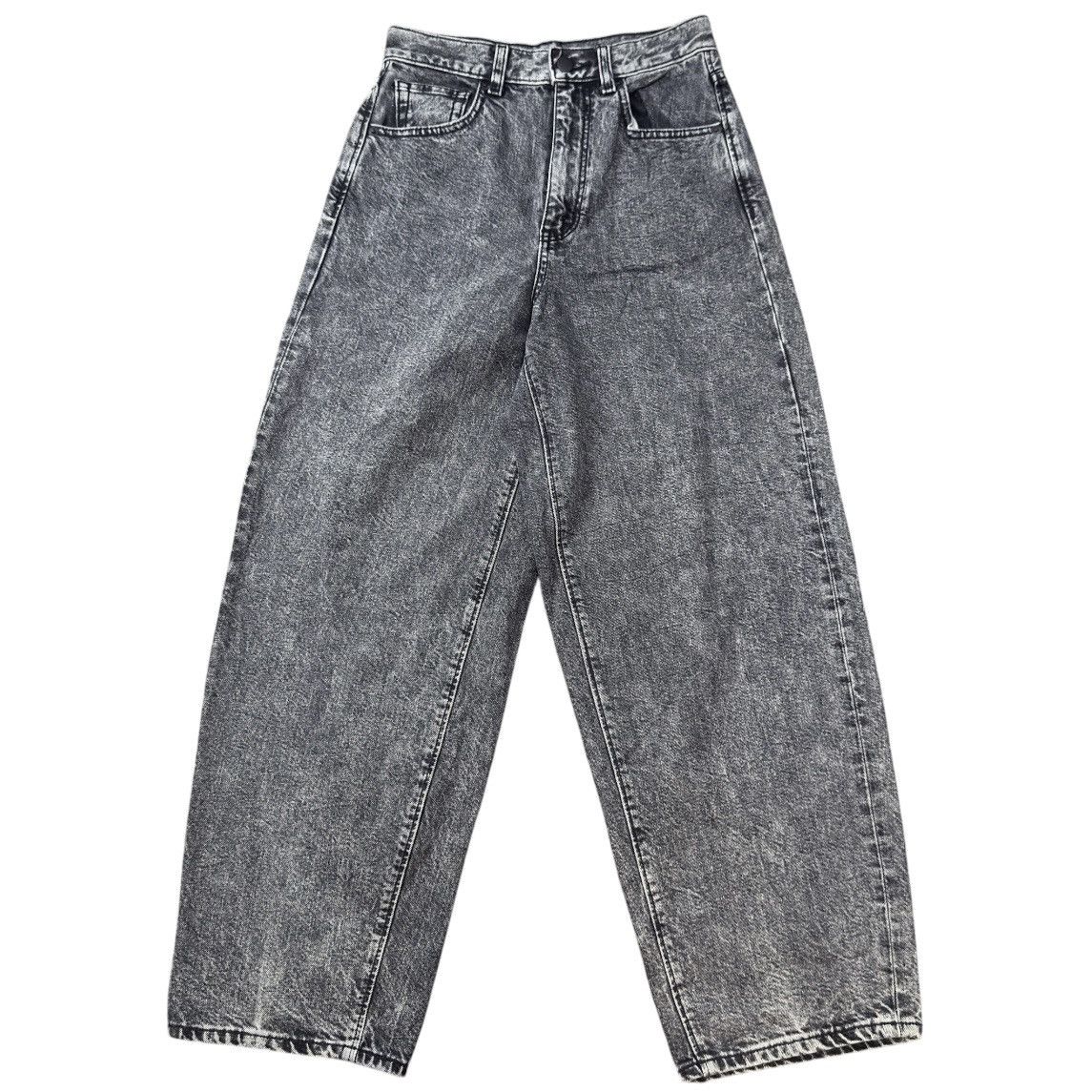 Yohji Yamamoto Archives Japanese Acid Wash GU Barrel Baggy Faded Black Jean Size 26" / US 2 / IT 38 - 1 Thumbnail