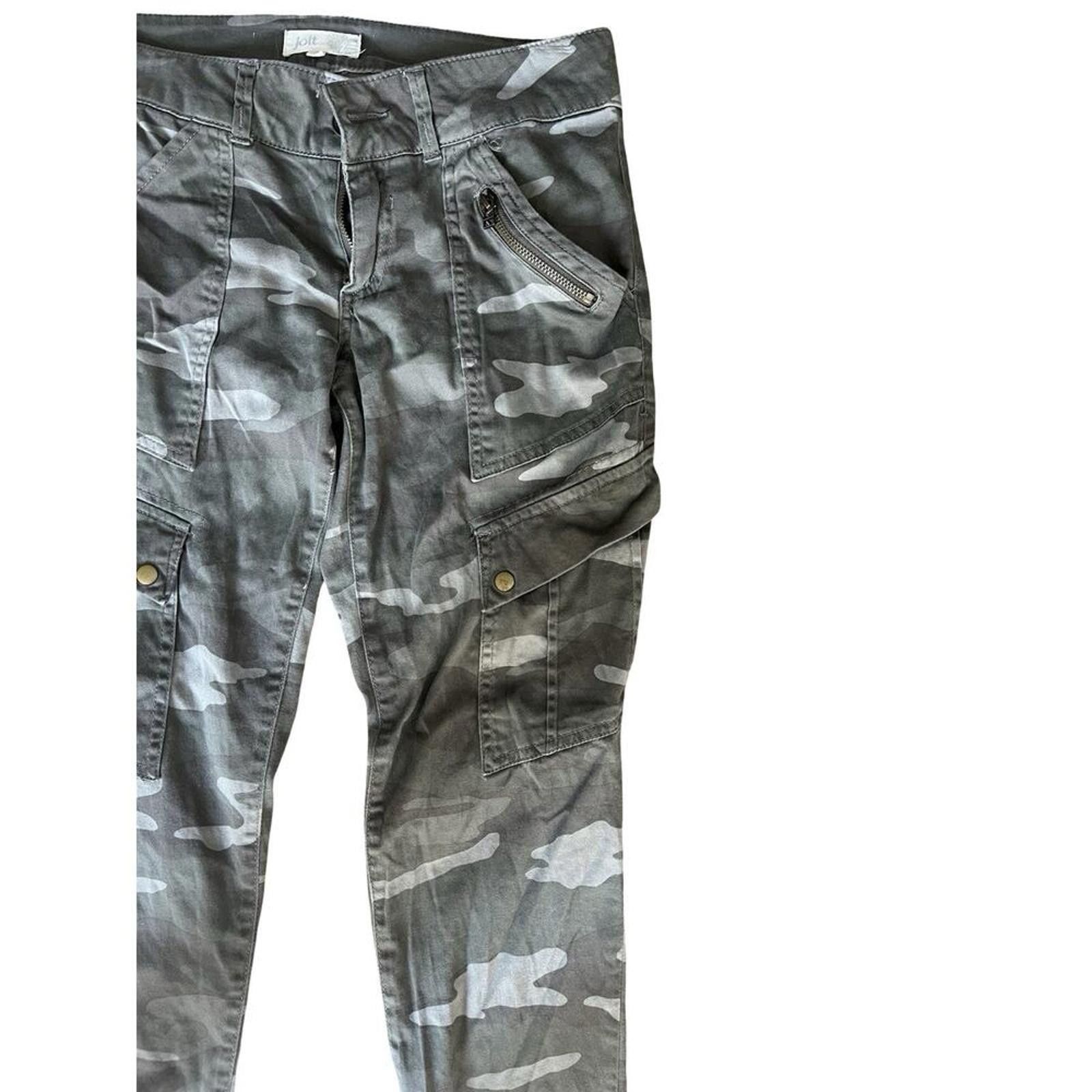 Other Jolt Cropped Cargo Gray Camo Pants 7 Size 27" / US 4 / IT 40 - 3 Thumbnail