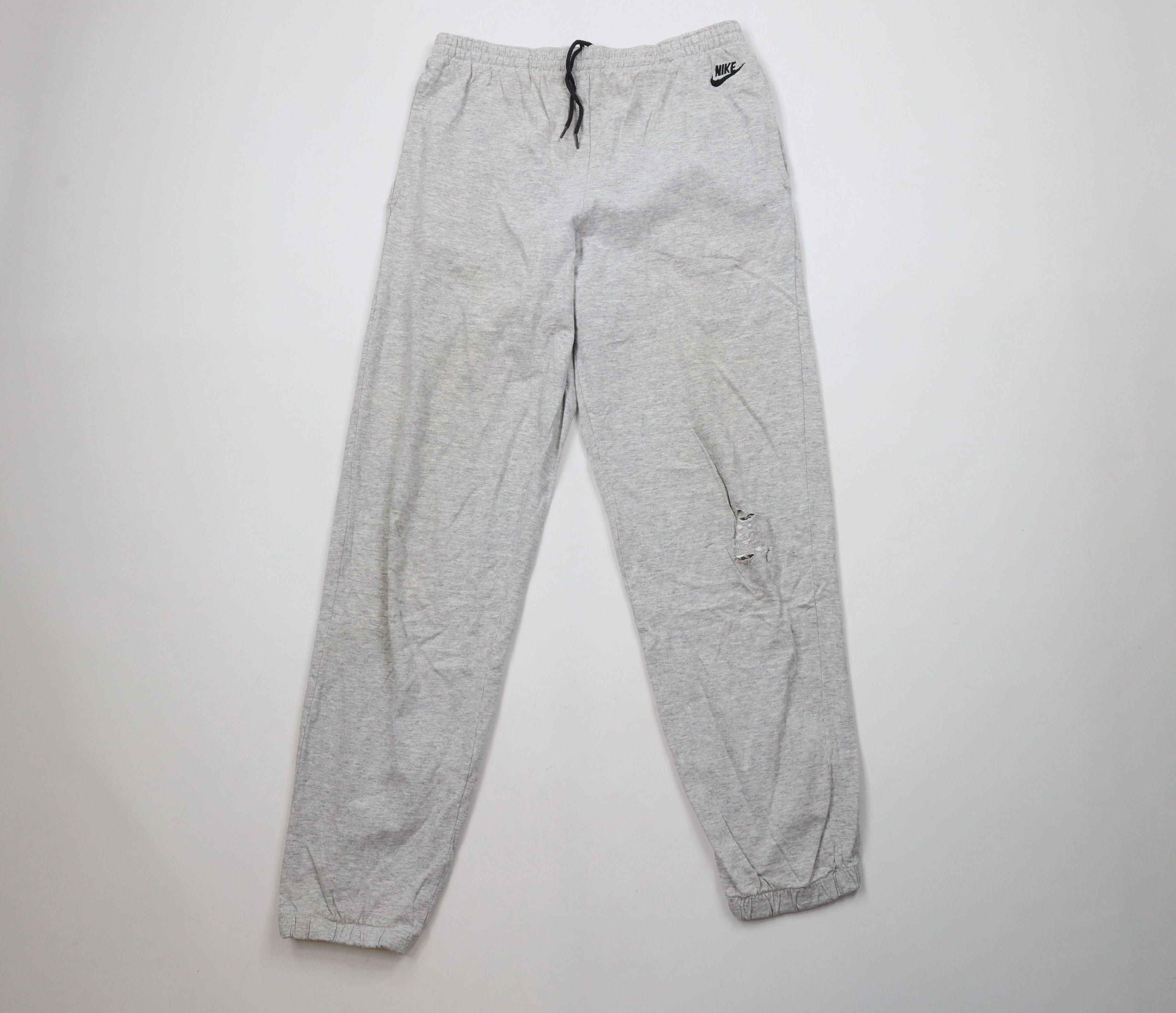 Nike × Vintage Vintage 90s Nike Spell Out Travis Scott Mini Swoosh Joggers Size US 34 / EU 50 - 1 Thumbnail