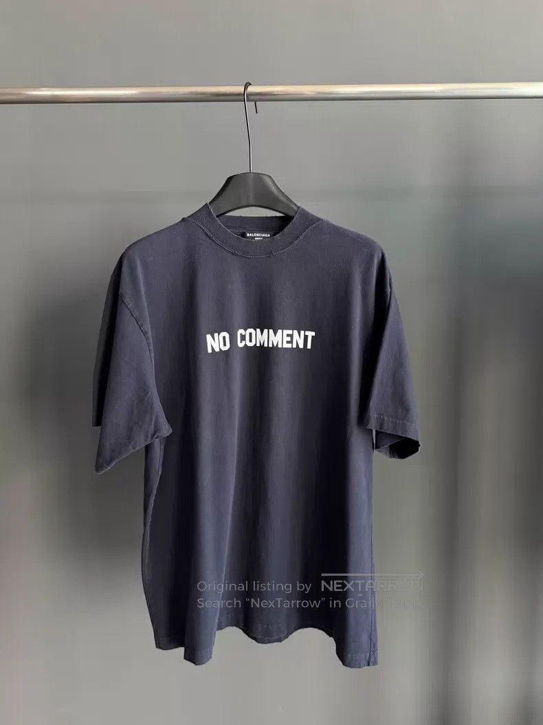 Balenciaga Balenciaga Cracked Print Water-washed Hole Short Sleeve T- Size US XS / EU 42 / 0 - 1 Thumbnail