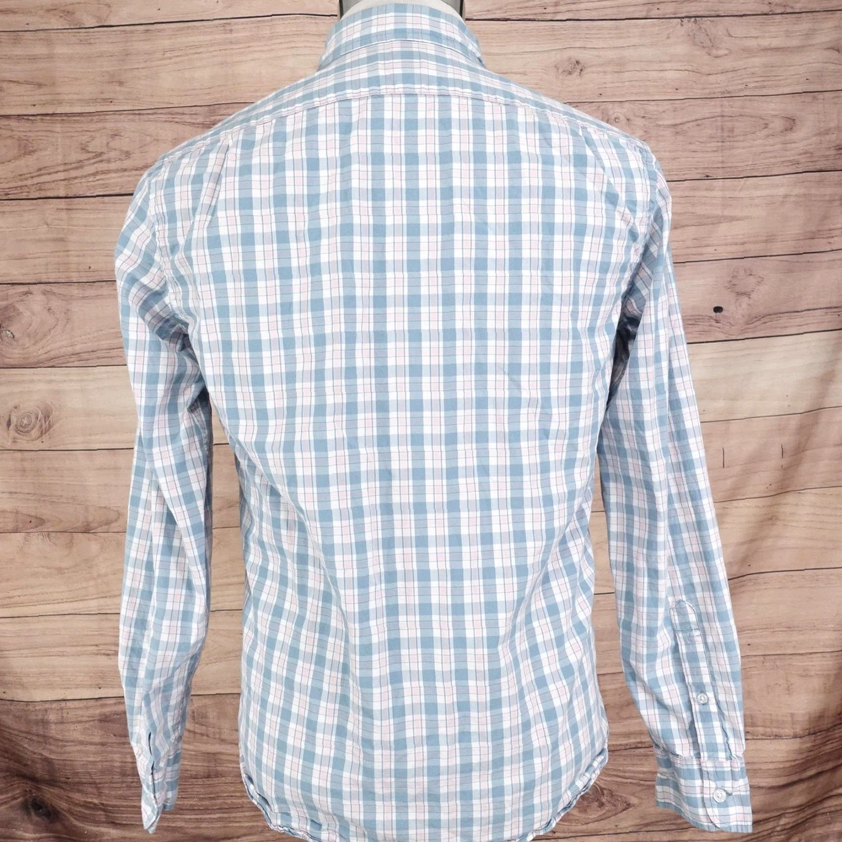 J.Crew J.Crew Shirt Slim Fit Button-Down Flex Washed Plaid Blue Pink Mens M Long Sleeve Casual Button-Up Shirt Size US M / EU 48-50 / 2 - 4 Thumbnail