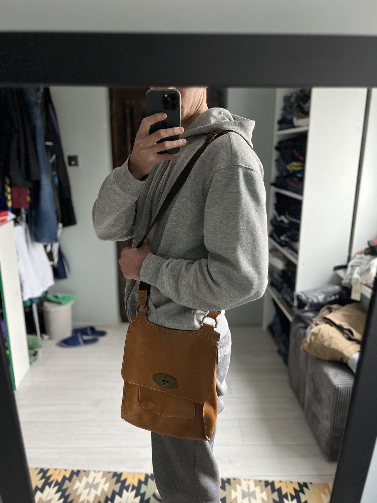 Mulberry Mulberry Genuine Antony Oak Tan Leather Cross Body Handbag Size ONE SIZE - 2 Thumbnail