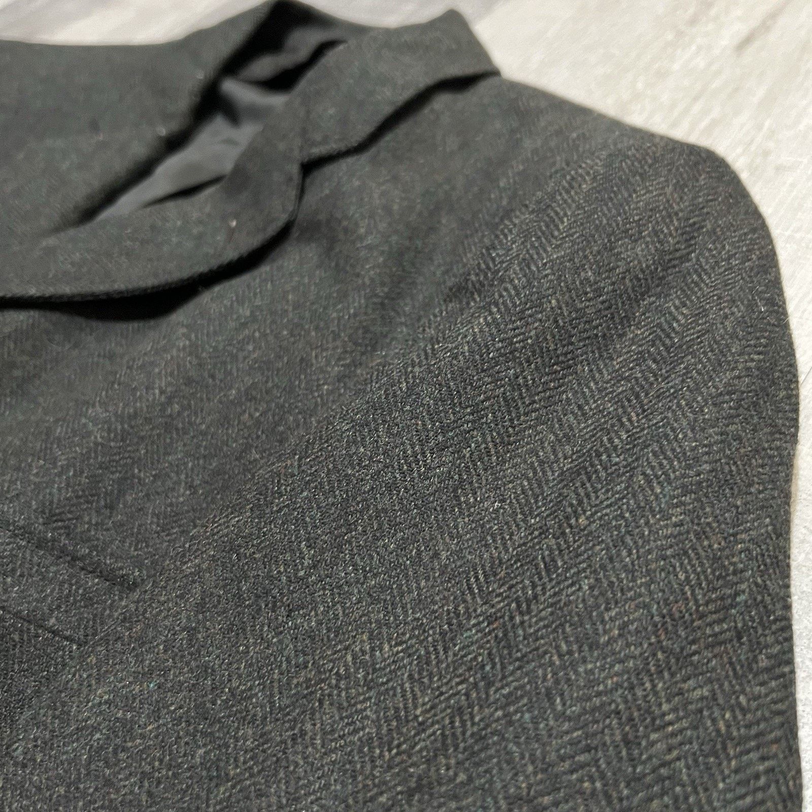 Vintage VTG Anderson Little Co Grey Herringbone Wool Overcoat 44 Size US L / EU 52-54 / 3 - 4 Thumbnail