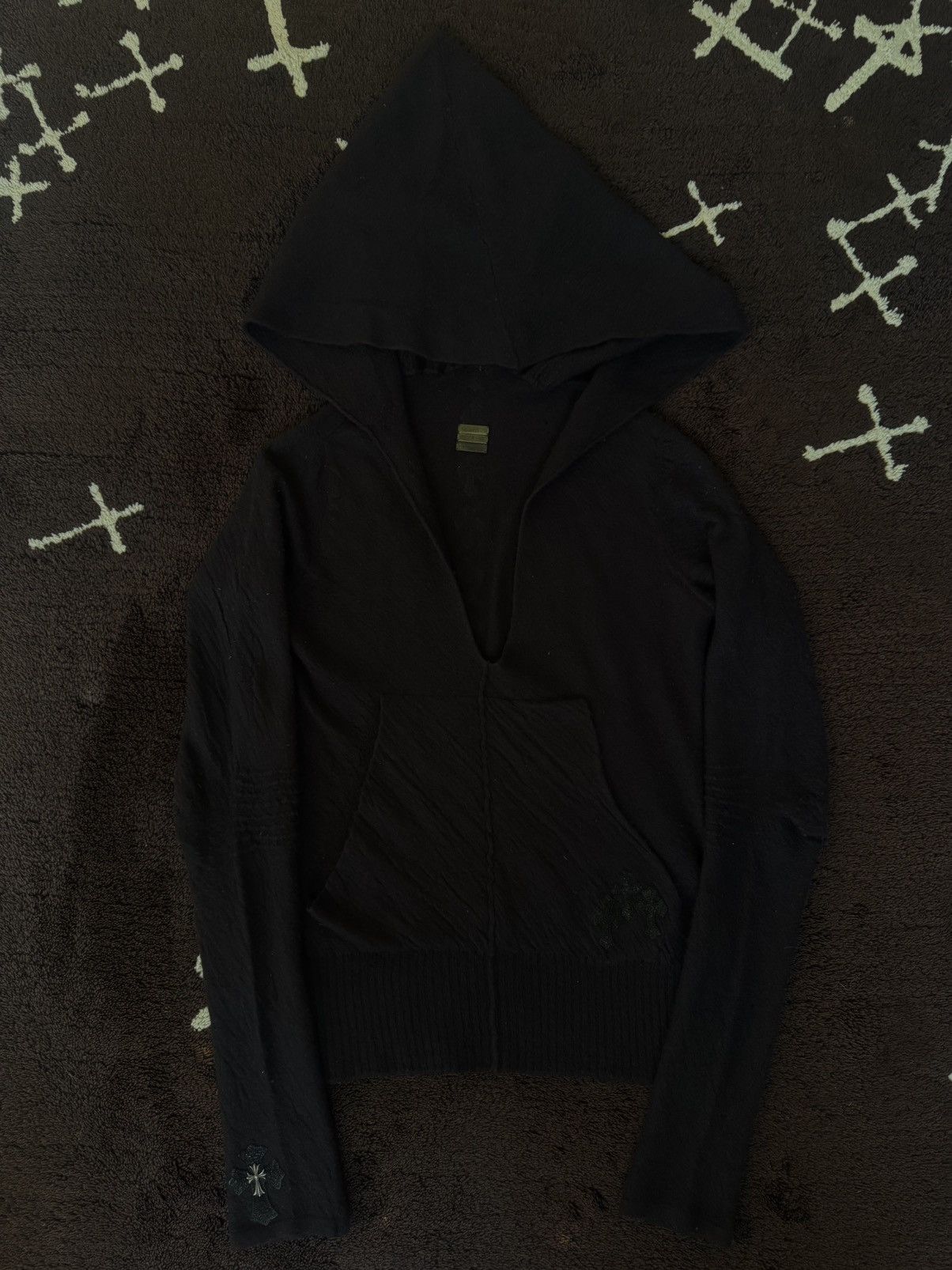 Chrome Hearts × Rick Owens Chrome hearts Rick Owens multi cross cashmere hoodie Size US M / EU 48-50 / 2 - 3 Thumbnail