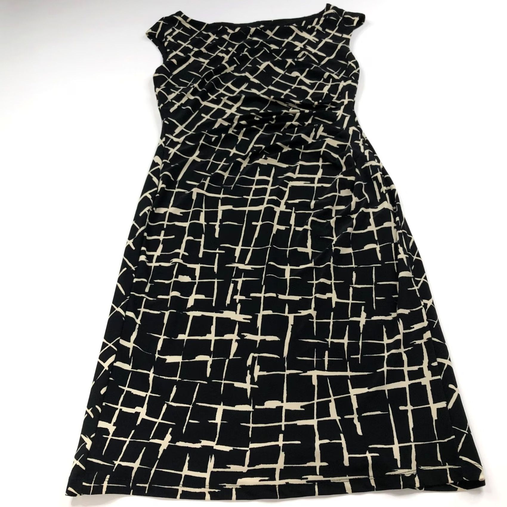 Ralph Lauren Lauren Ralph Lauren 4p Petite Sheath Dress Black Ivory Shirt? Size S / US 4 / IT 40 - 7 Thumbnail