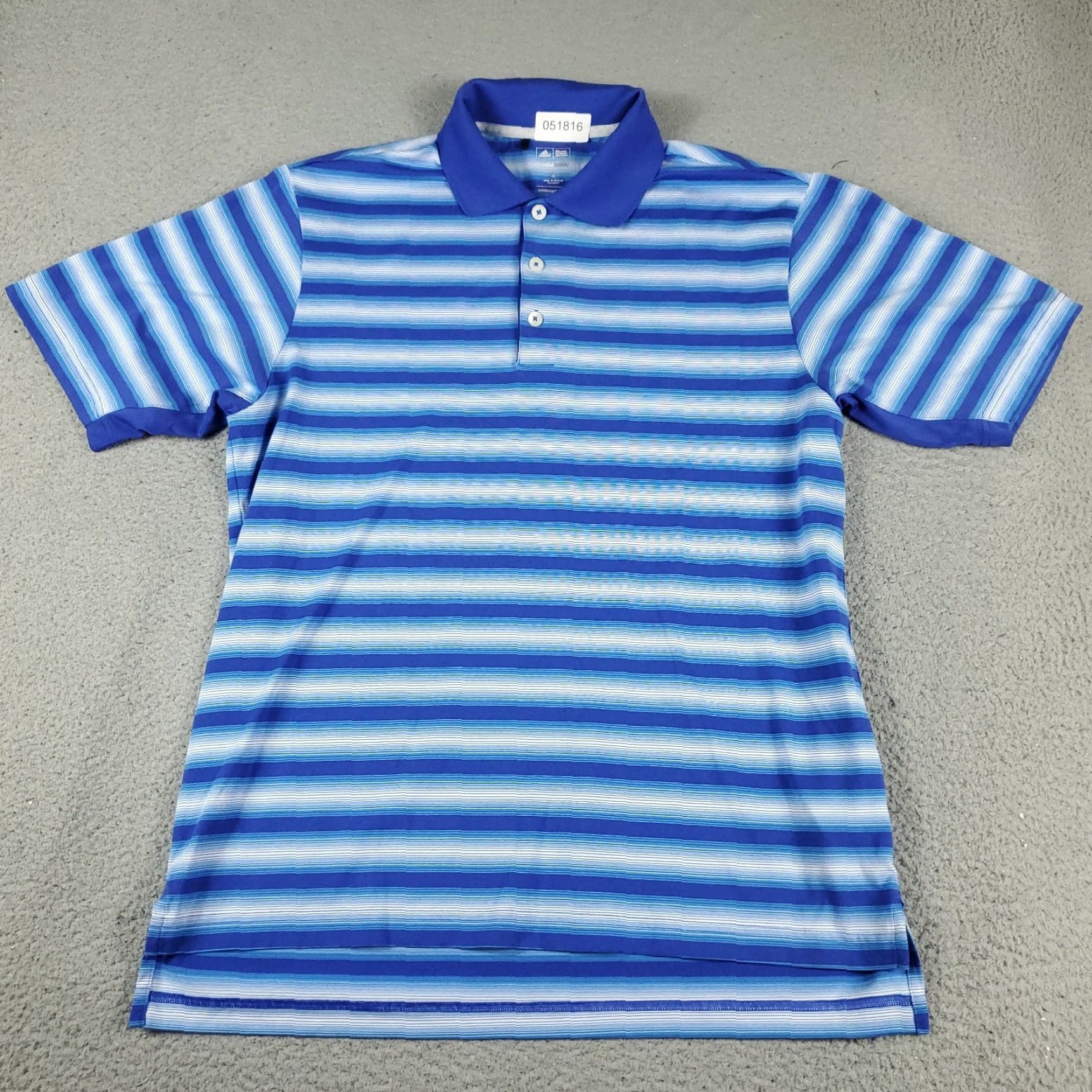 Adidas Adidas Polo Shirt Mens Size M Blue Striped Casual Short Sleeve Polo Shirt Mens Blue Striped Adidas Polo Shirt Size US M / EU 48-50 / 2 - 2 Thumbnail