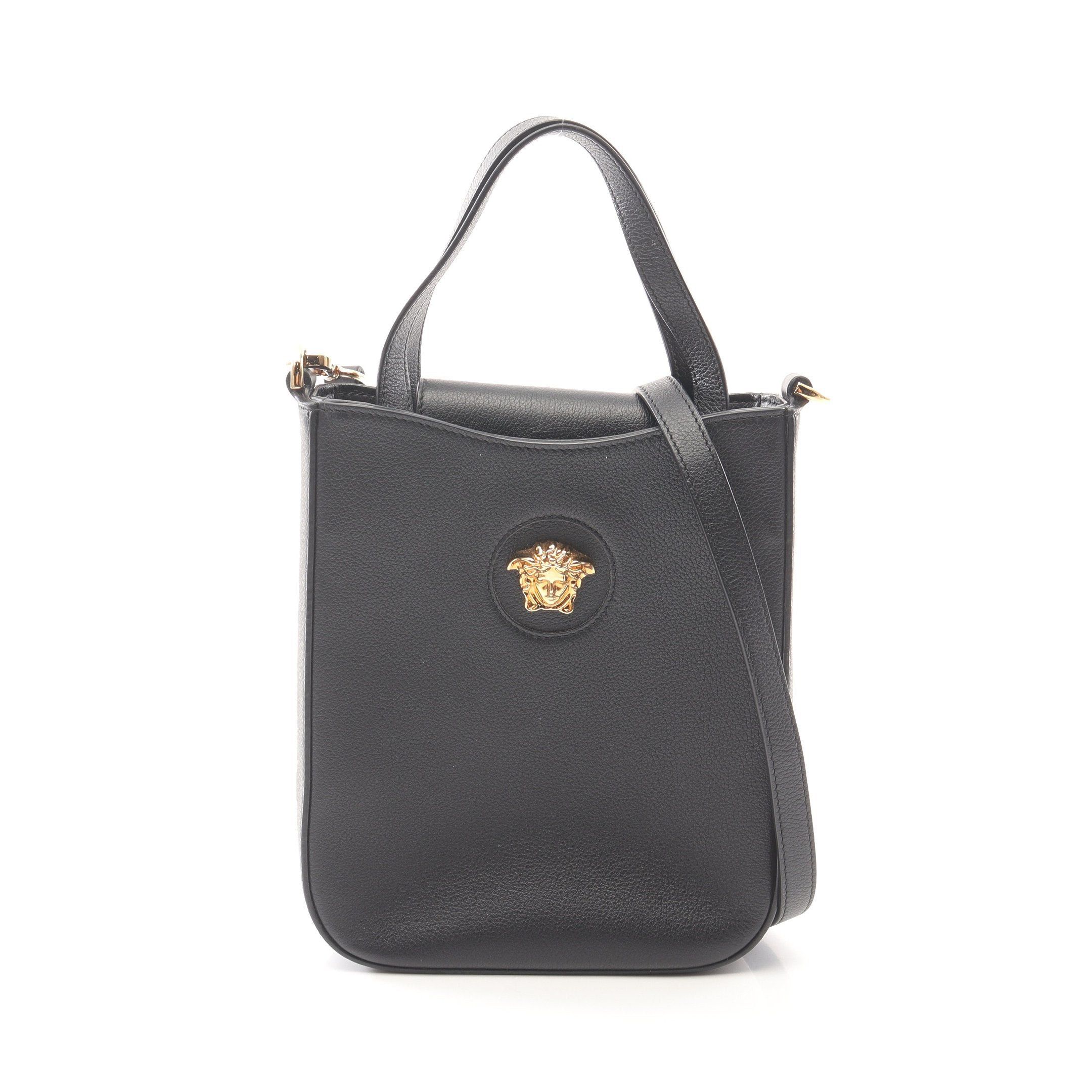 Versace Versace Medusa Square Handbag Leather Black Size ONE SIZE - 1 Thumbnail