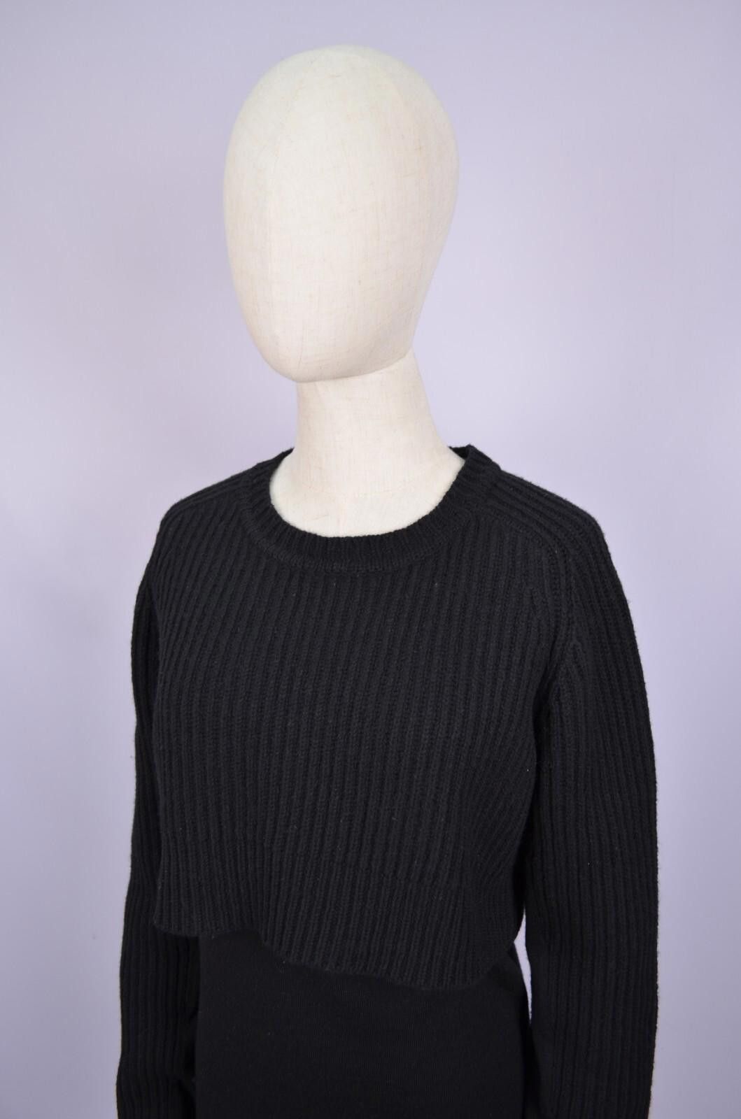 Acne Studios Acne Studios Womens Black Hurst Layered Wool Sweater Size XS Size XS / US 0-2 / IT 36-38 - 4 Thumbnail