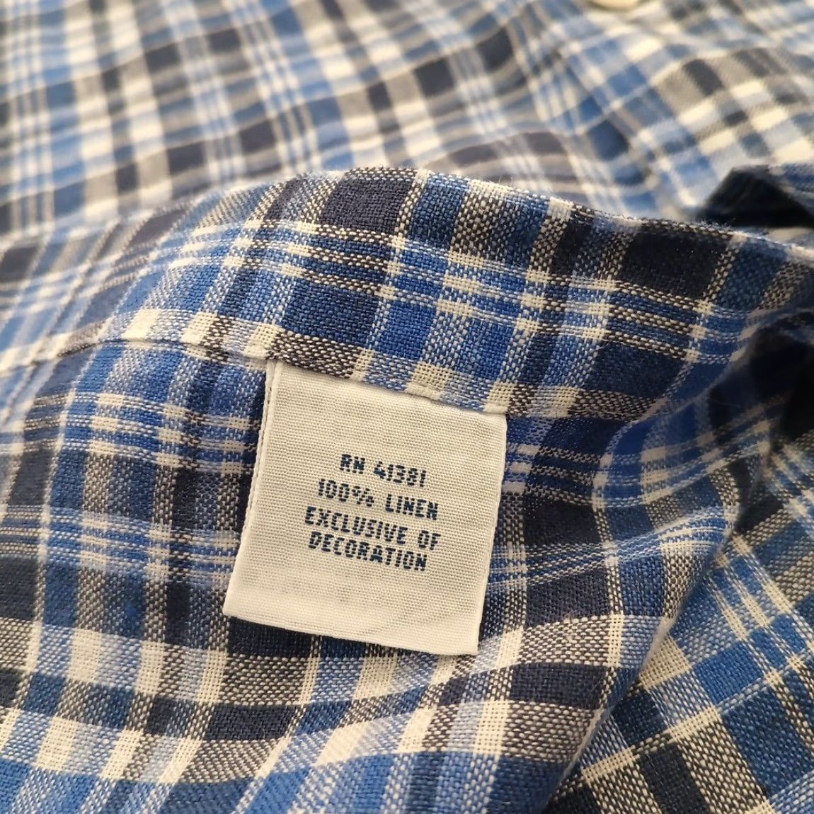 Ralph Lauren Ralph Lauren Shirt Mens XL Blue Plaid Linen Long Sleeve Button Down Size US XL / EU 56 / 4 - 6 Thumbnail