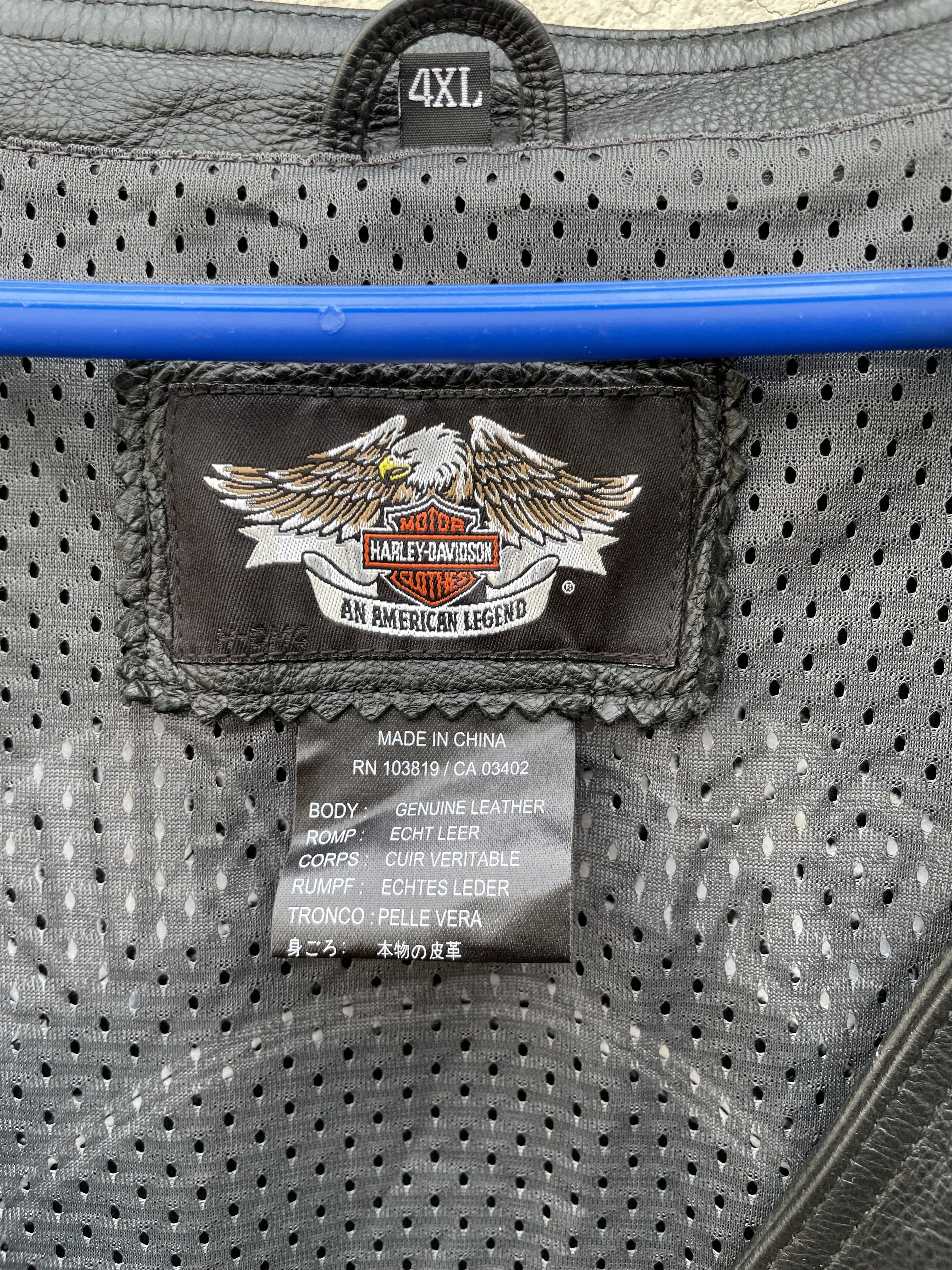 Harley Davidson Harley Davidson leather biker vest Size US XXL / EU 58 / 5 - 7 Thumbnail