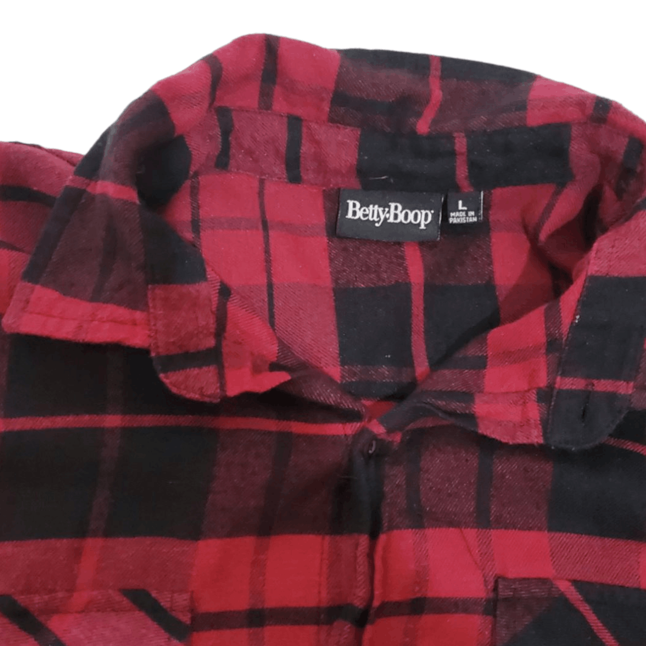 Vintage Betty Boop Plaid Flannel Shirt Size US XL / EU 56 / 4 - 4 Thumbnail