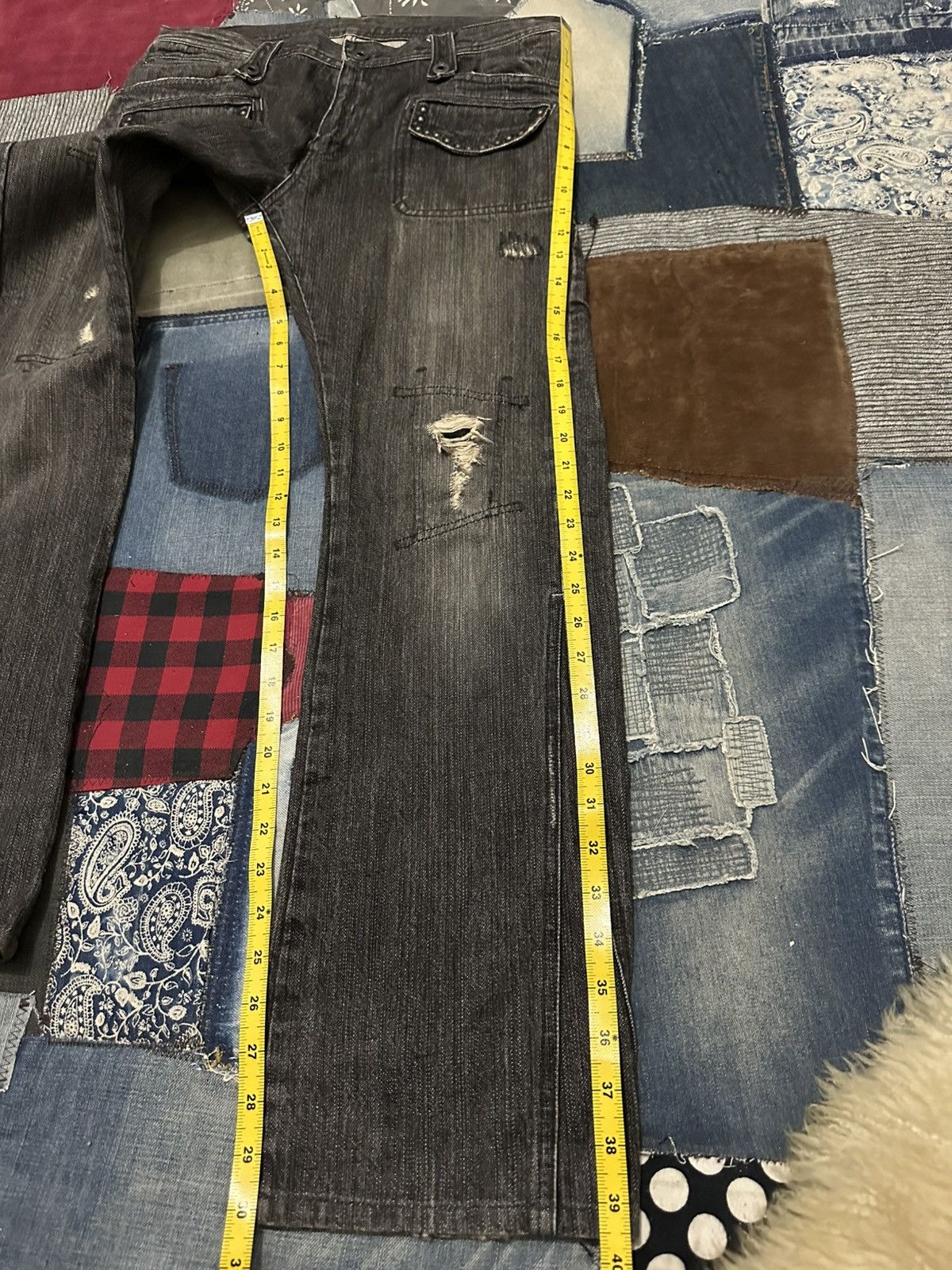 Japanese Brand Edge Rupert Distressed Denim Jeans Pants Size US 33 - 19 Thumbnail