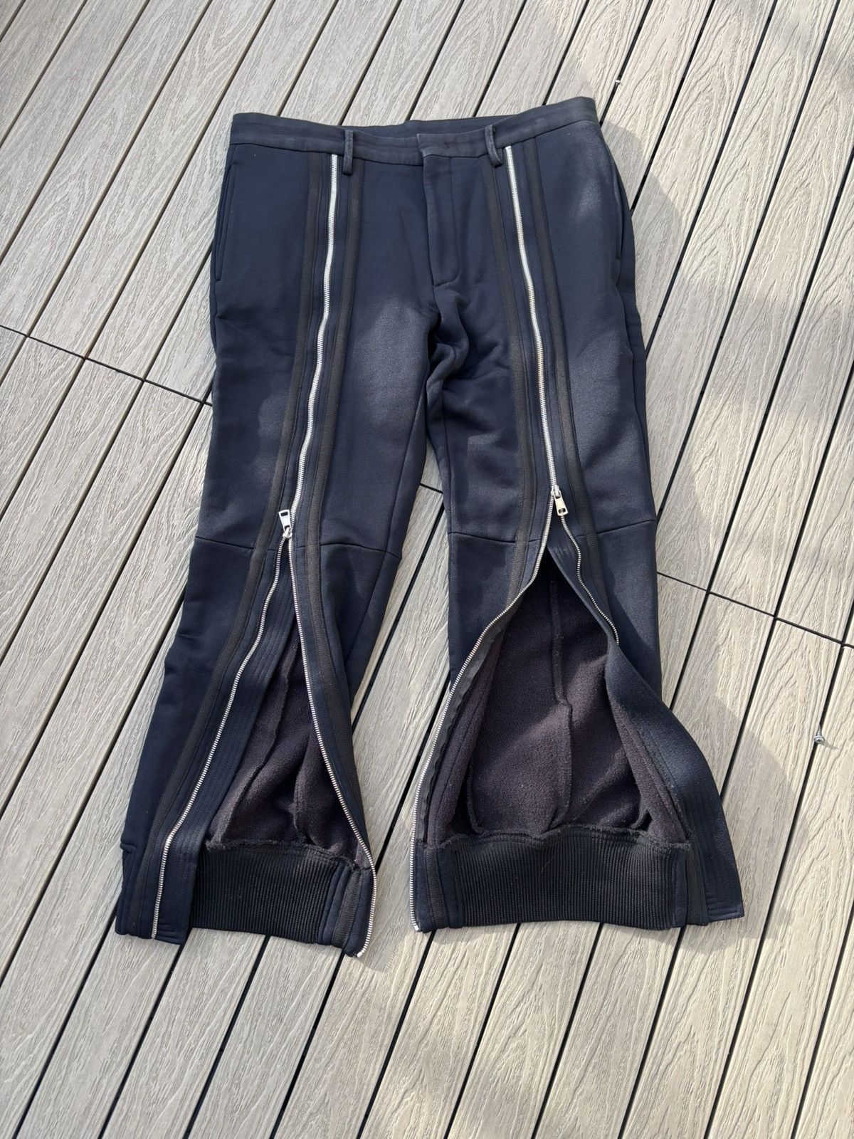Juun.J Juun.J Black Double Front Zip Trousers Size 50 Size US 34 / EU 50 - 2 Thumbnail