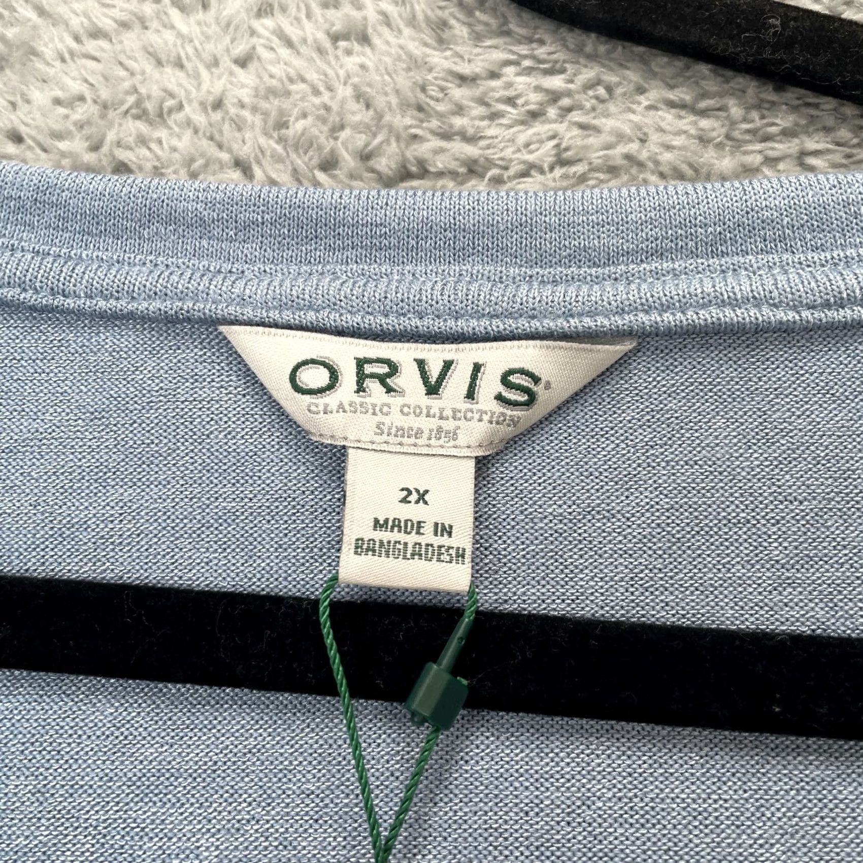 Orvis Orvis Womens XXL Plus Gray Knit Tunic V Neck Cap Sleeve Rayon Stretch Logo Top Size XXL / US 16-18 / IT 52-54 - 3 Thumbnail