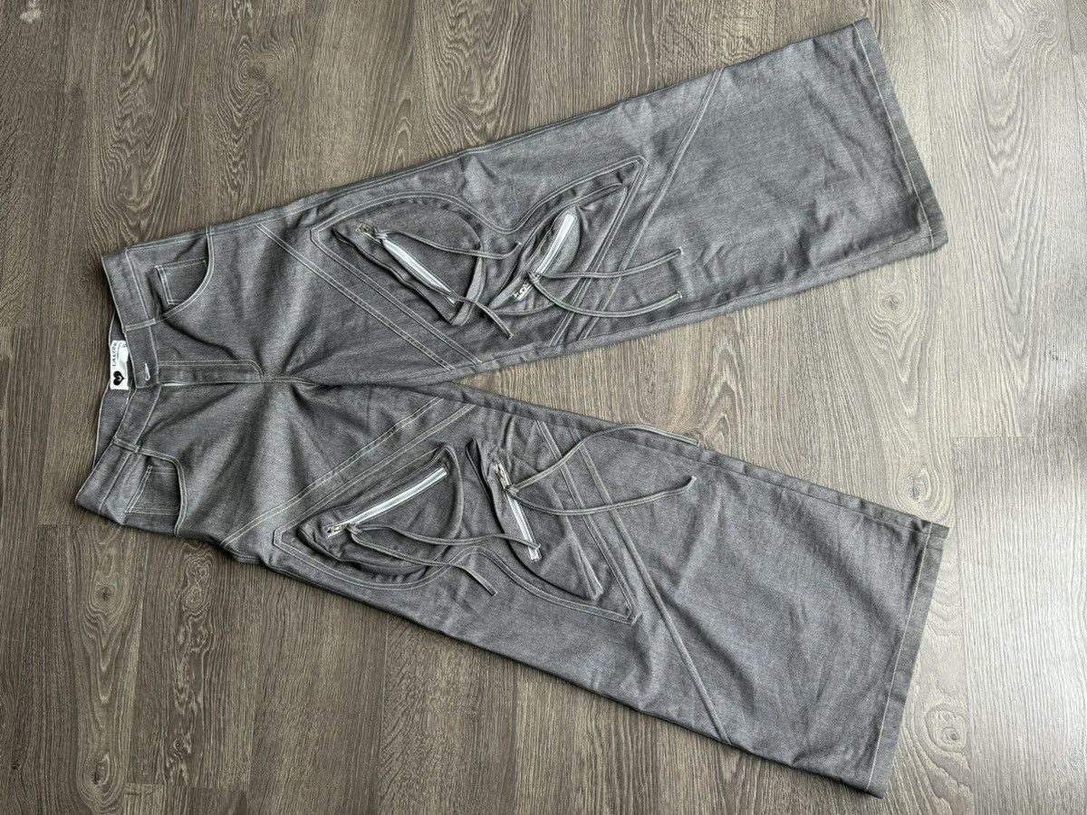 Designer Lalune Calypso Baggy Cargo Jeans Size US 34 / EU 50 - 2 Thumbnail