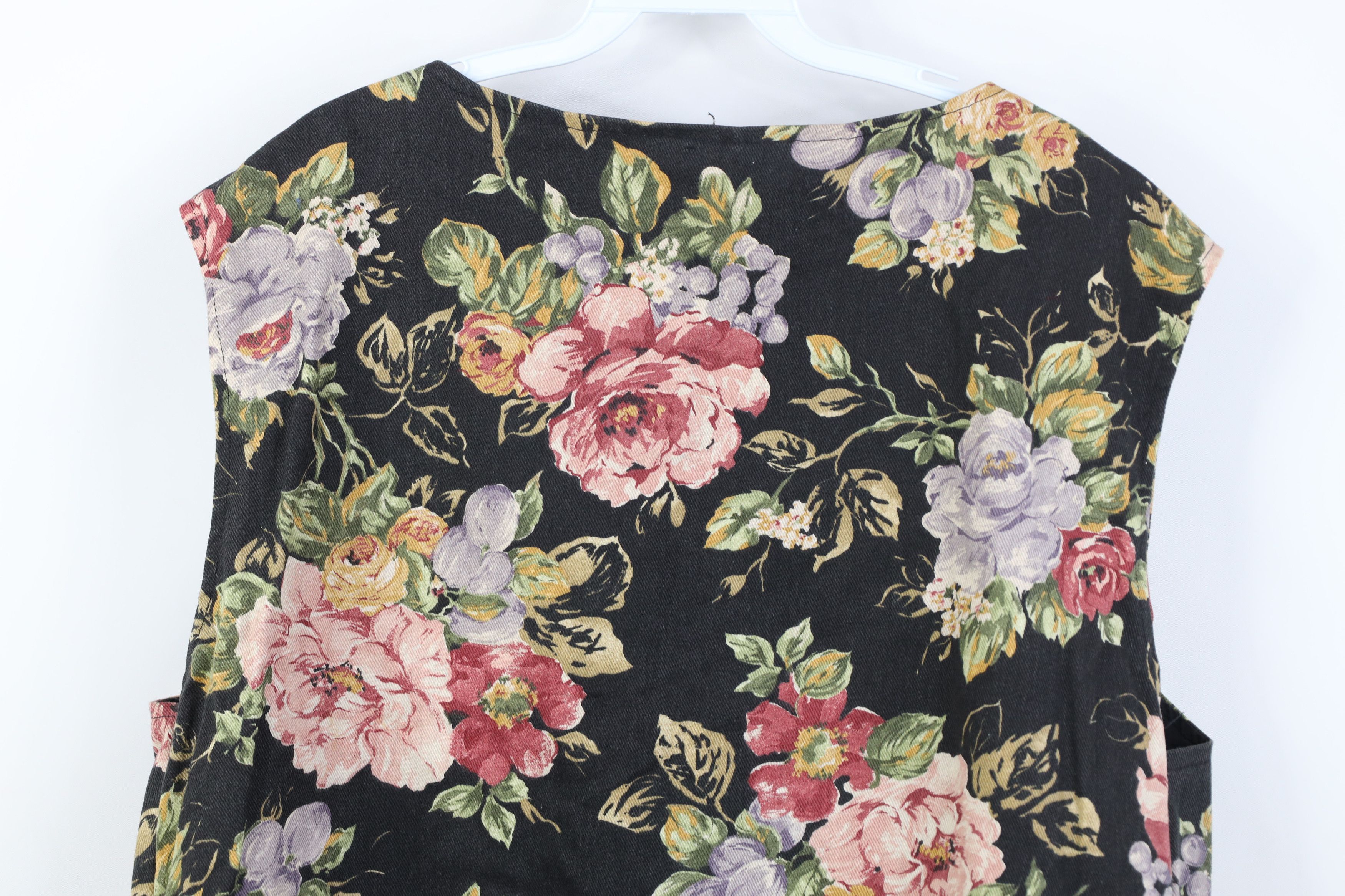 Vintage Vintage 90s Streetwear Flower Floral Button Vest Jacket Size XL / US 12-14 / IT 48-50 - 11 Thumbnail