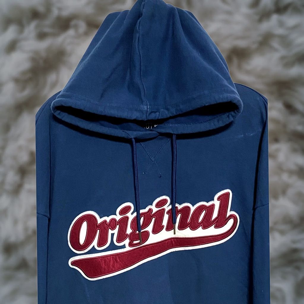 Vintage Original Use Spell Out Embroidered Logo Hoodie Mens L Retro Letterman Hip Hop Size US L / EU 52-54 / 3 - 1 Thumbnail