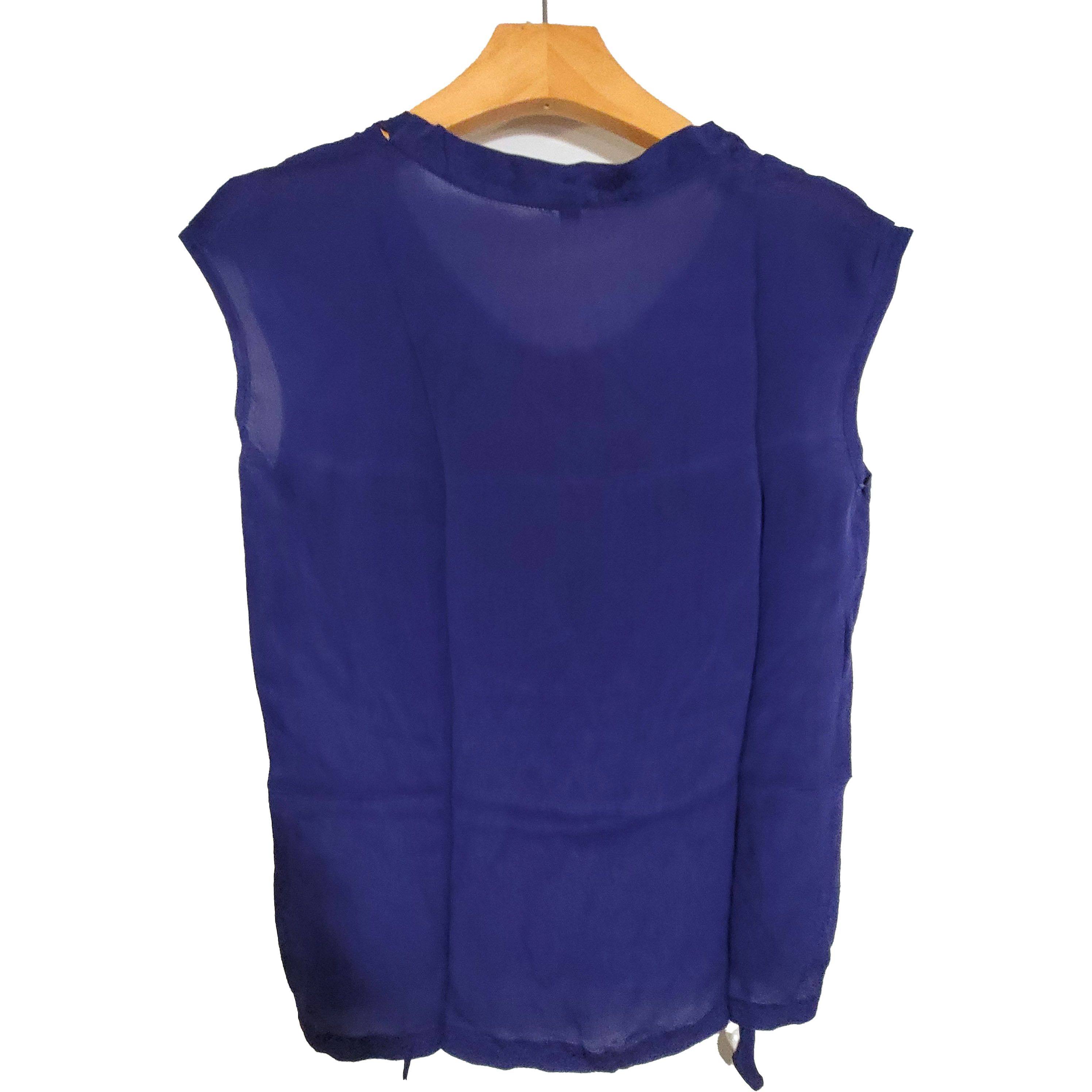 Other Women's 100% Silk Sleeveless Tank Top SBK160 Size L / US 10 / IT 46 - 2 Thumbnail