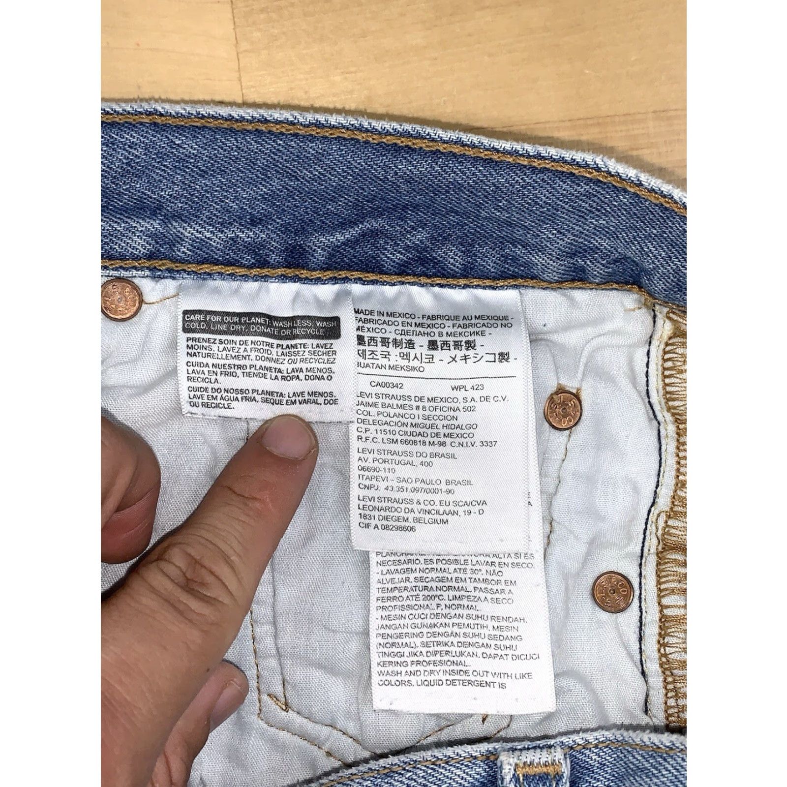 Levi's VINTAGE Levi’s Denim Jean Shorts Womens 27 Skinny Blue Button Fly 9668 Size 27" / US 4 / IT 40 - 3 Thumbnail