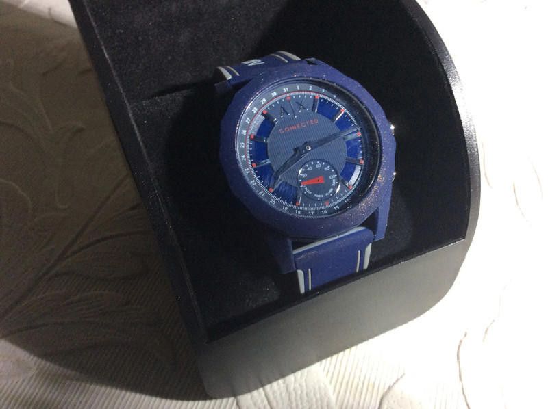Armani Exchange Armina men's connected blue rubber strap watch Size ONE SIZE - 1 Thumbnail