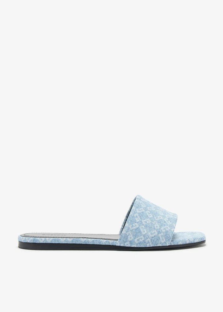 Givenchy o1n1vont0326 4G Flat Sandals in Blue Denim Size US 10 / IT 40 - 1 Thumbnail