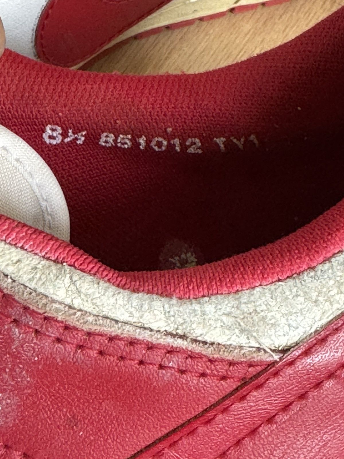 Nike × Vintage Nike Dunk Low Original 1985 White/Red True Vintage Size US 8 / EU 41 - 5 Thumbnail
