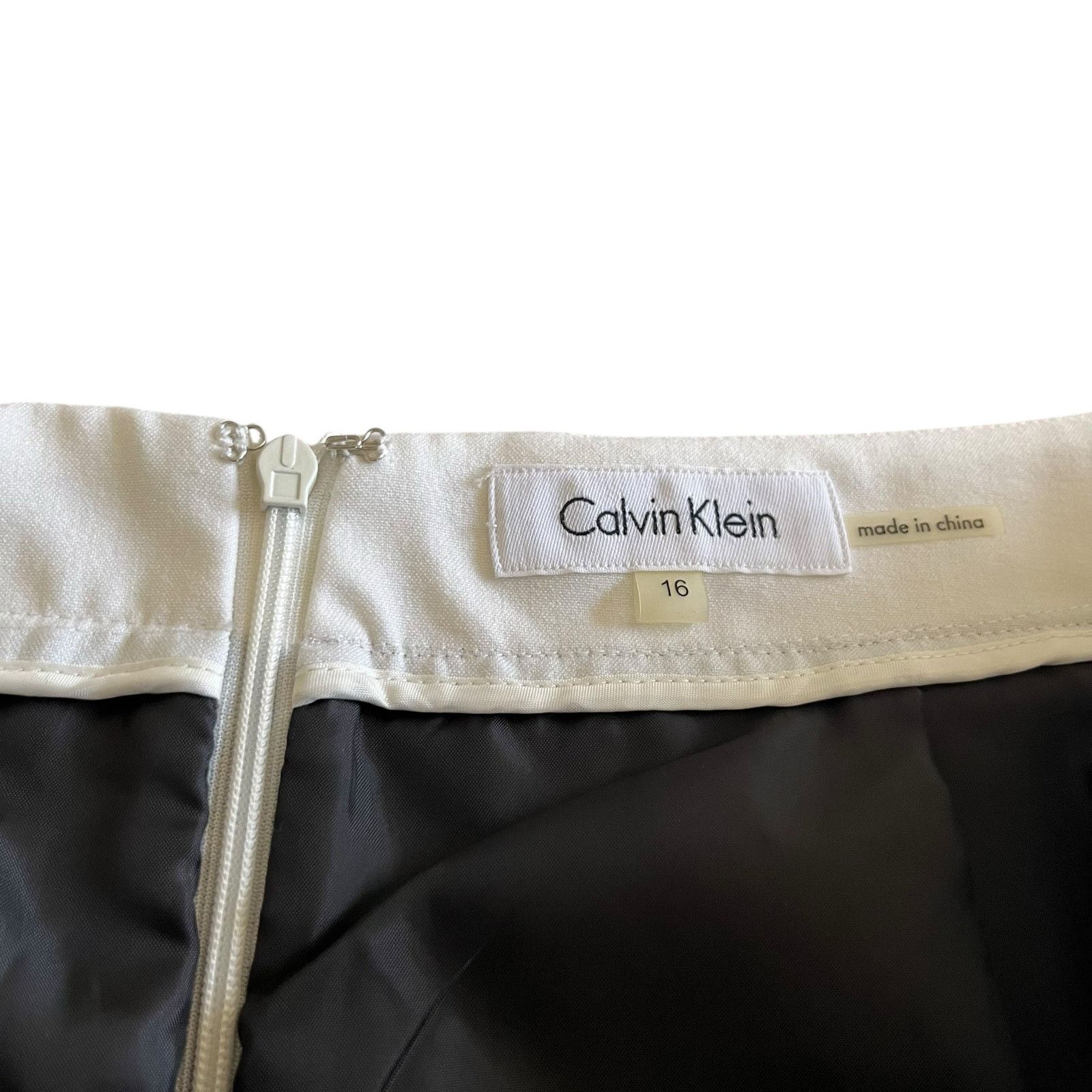 Calvin Klein Calvin Klein Black White Knee Length Pencil Skirt Size 38" / US 16 / IT 52 - 5 Thumbnail