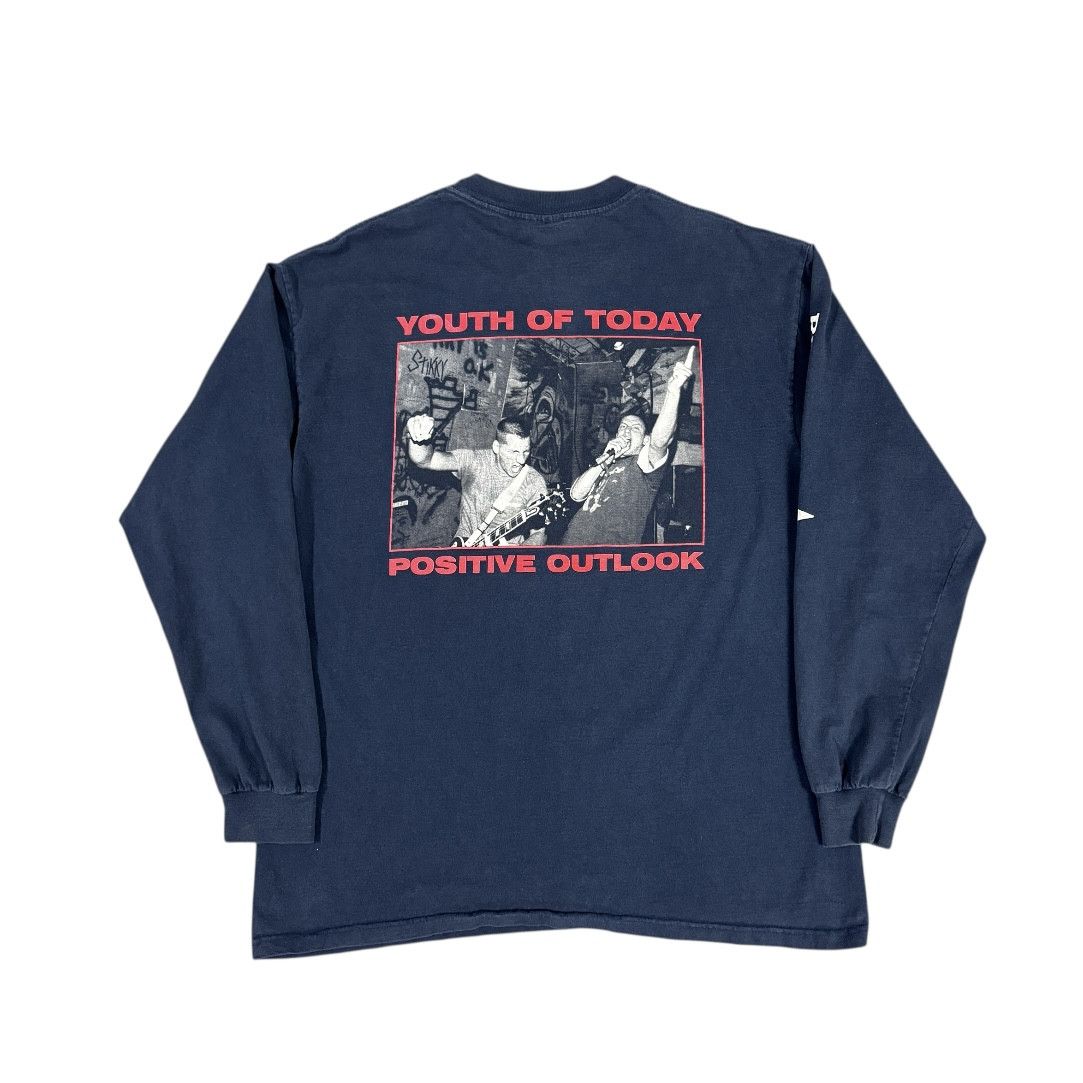 Band Tees 90s Youth Of Today "Positive Outlook" Longsleeve Size US XL / EU 56 / 4 - 4 Thumbnail
