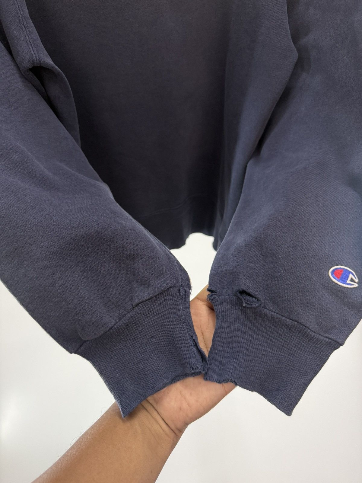 Champion 🔥 90's Champion Made in USA Distressed Blue sweatshirt Size US M / EU 48-50 / 2 - 4 Thumbnail