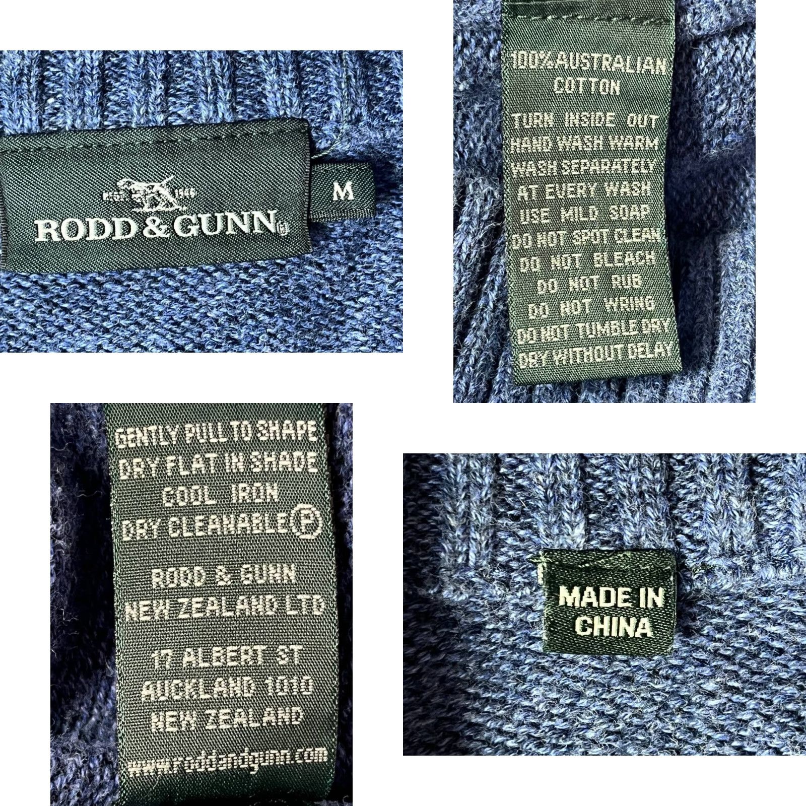 Rodd & Gunn Rodd & Gunn Merrick Bay Knit Sweater Blue Australian Cotton Men's Medium 1/4 Zip Size US M / EU 48-50 / 2 - 8 Thumbnail