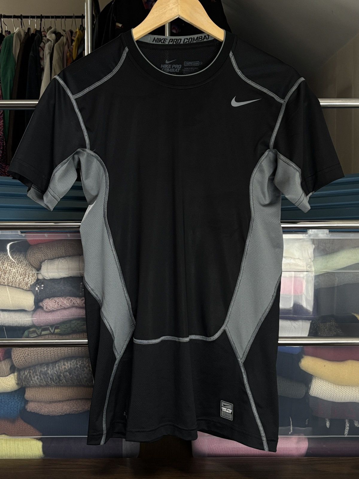 Nike Pro Combat Compression Rashguard Gym Sport Dri-Fit Tee