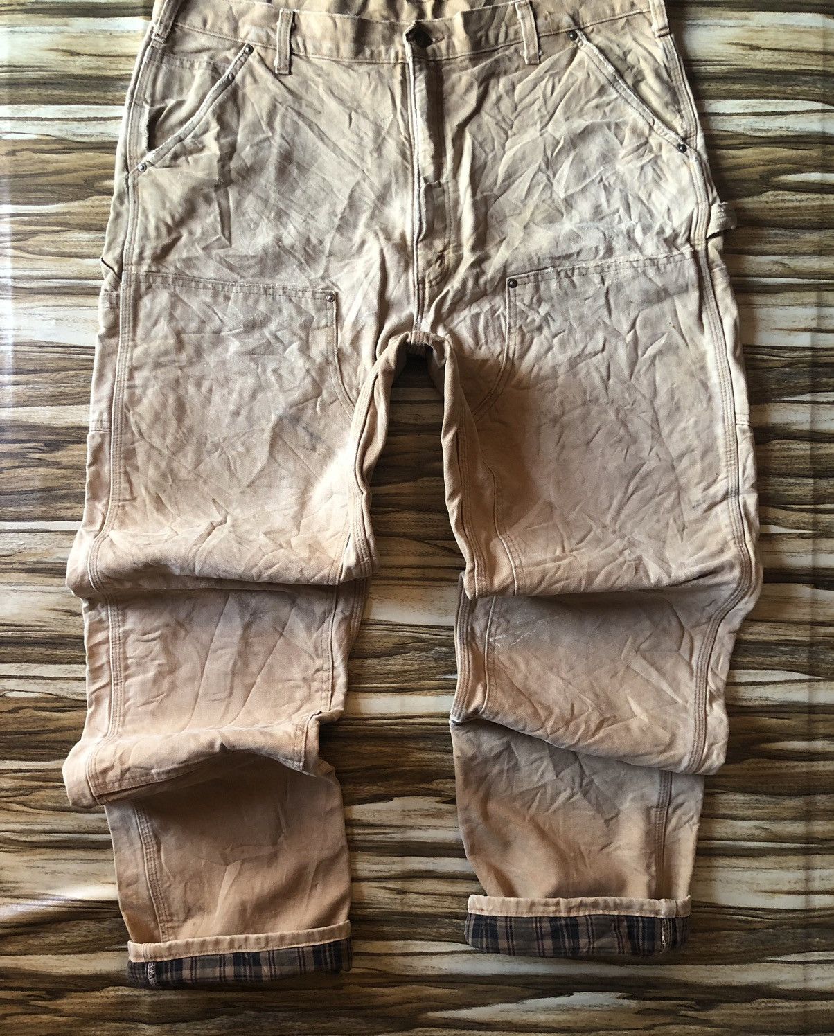 Carhartt Carhartt Double knee Faded Tan Dirty Carpenter Pants Size US 40 / EU 56 - 2 Thumbnail
