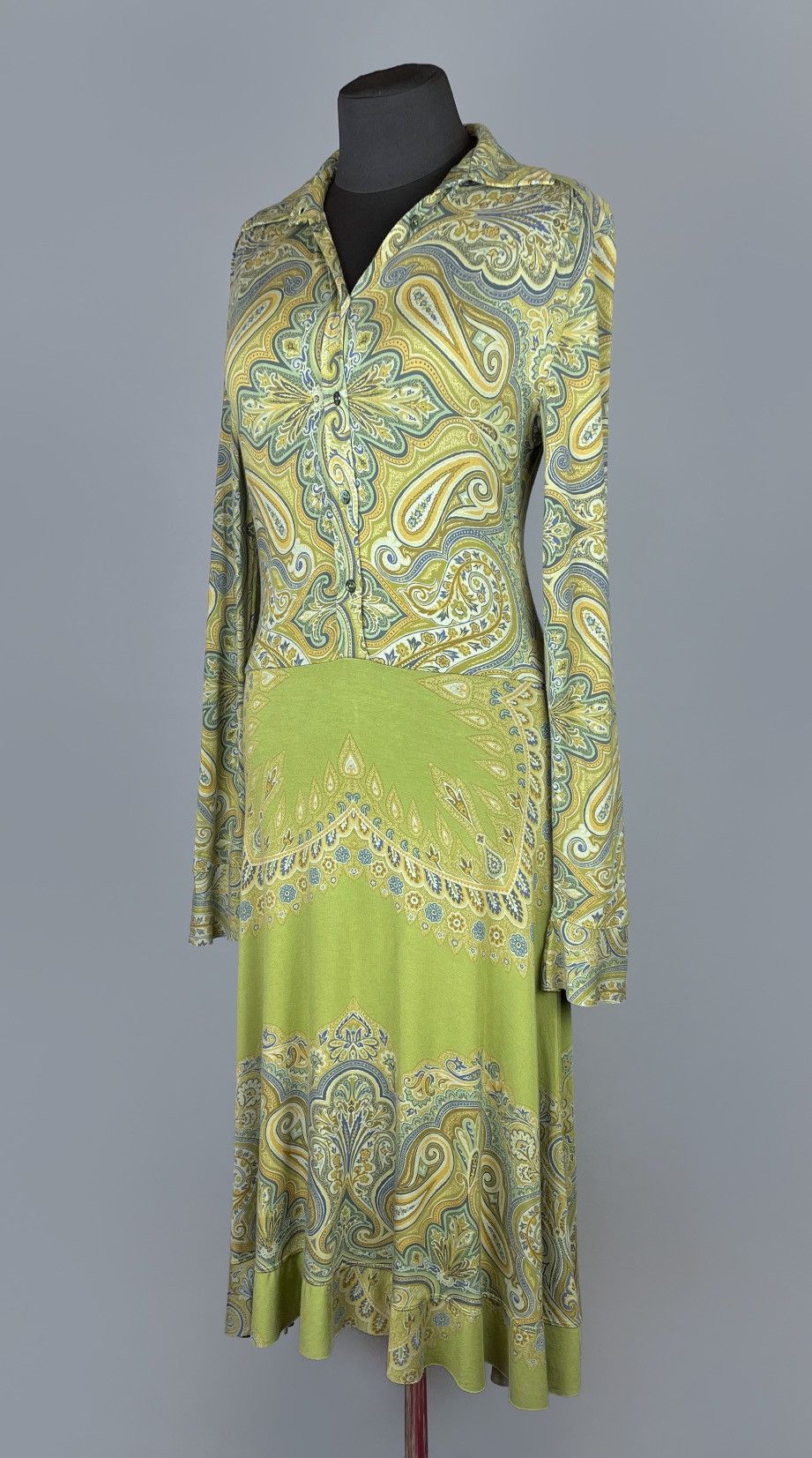 Etro Women's ETRO Milano Paisley Viscose Long LS Dress Size 42 Size M / US 6-8 / IT 42-44 - 6 Thumbnail