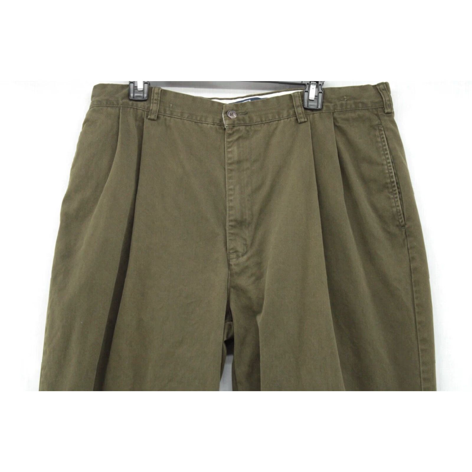 Polo Ralph Lauren VINTAGE Polo Ralph Lauren Chino Pants Mens 36 Olive Green Cuffed Preppy 90s Size US M / EU 48-50 / 2 - 2 Thumbnail