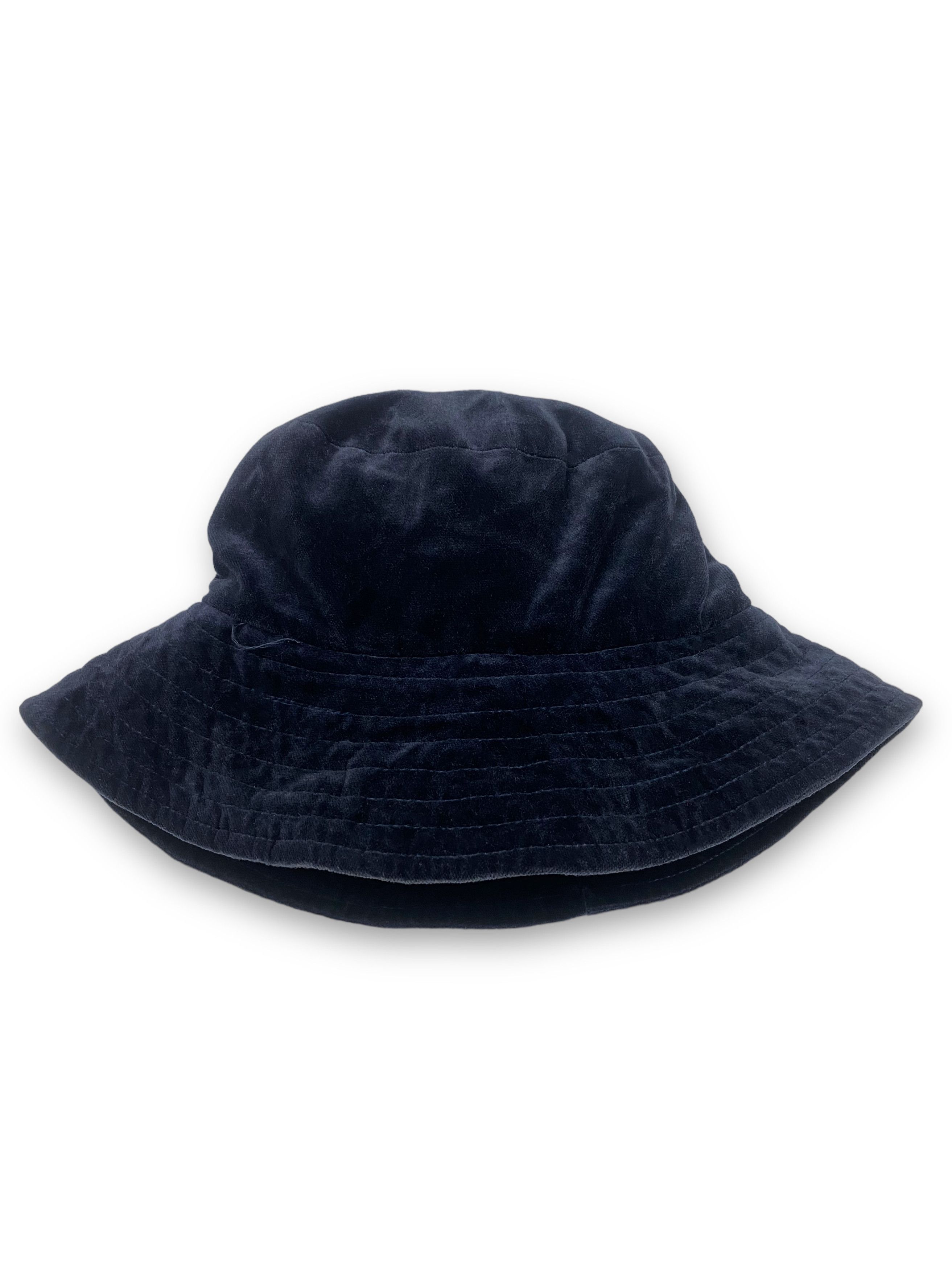 Hat Club Vintage PATRICIA LURRANT Vevlet Deep Blue Bucket Hat M659 Size ONE SIZE - 4 Thumbnail