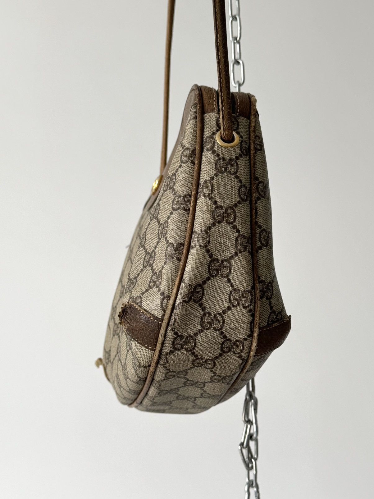 Gucci × Vintage Vintage Gucci GG Supreme PVC Shoulder Bag Size ONE SIZE - 5 Thumbnail