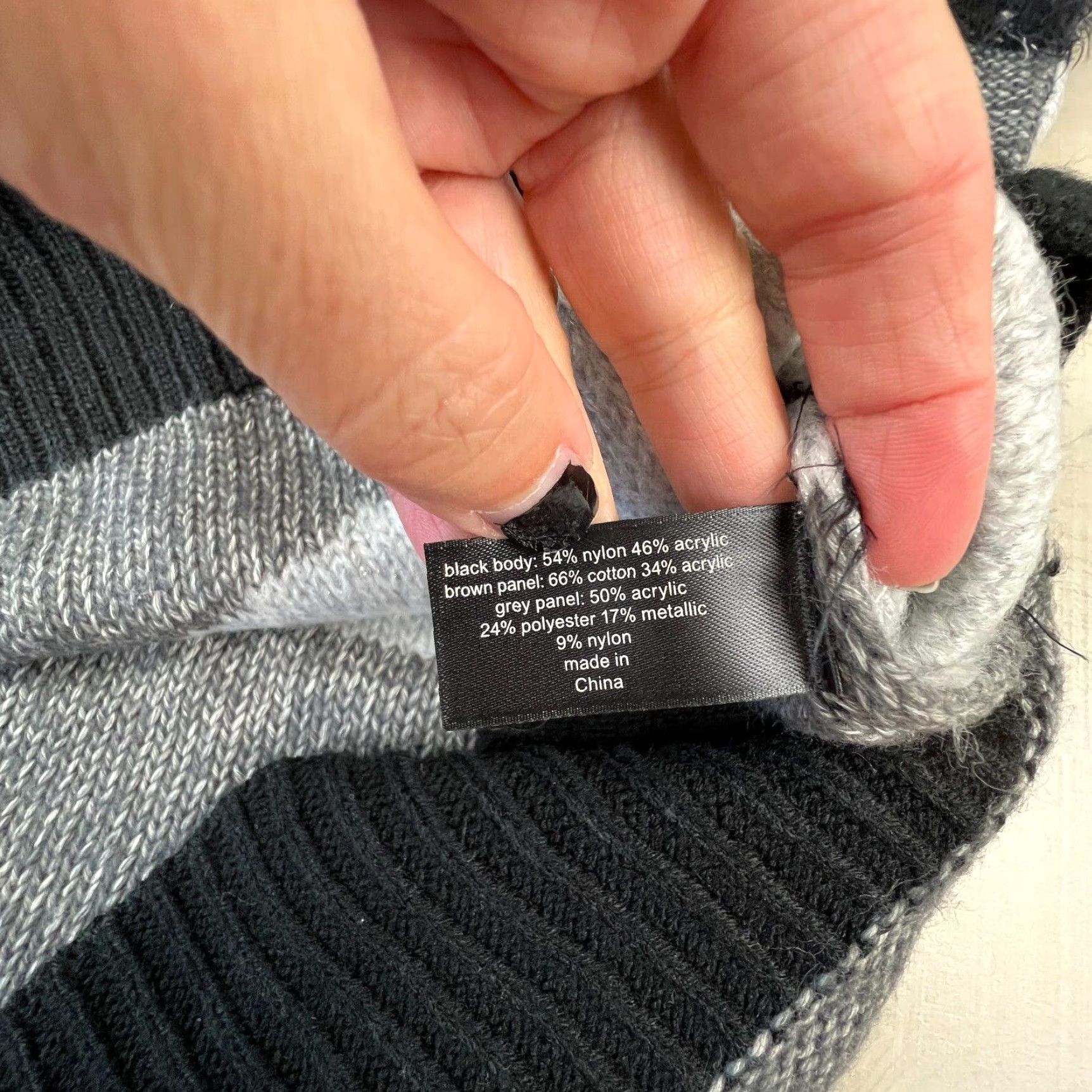 Vintage Lane Bryant Womens Plus Size Sweater Pullover Fuzzy Boxy Soft Black Gray 18/20 Size XXL / US 16-18 / IT 52-54 - 4 Thumbnail