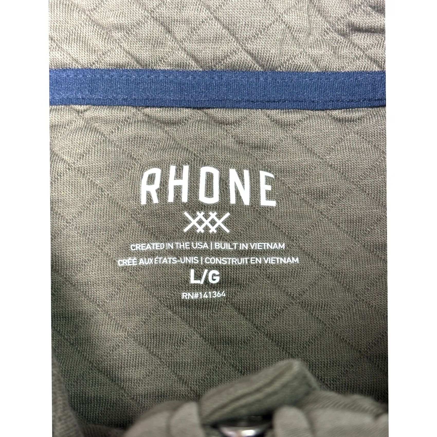 Rhone Rhone Vest Mens L Gramercy Quilted Full Zip Olive Mock Neck Size US L / EU 52-54 / 3 - 4 Thumbnail