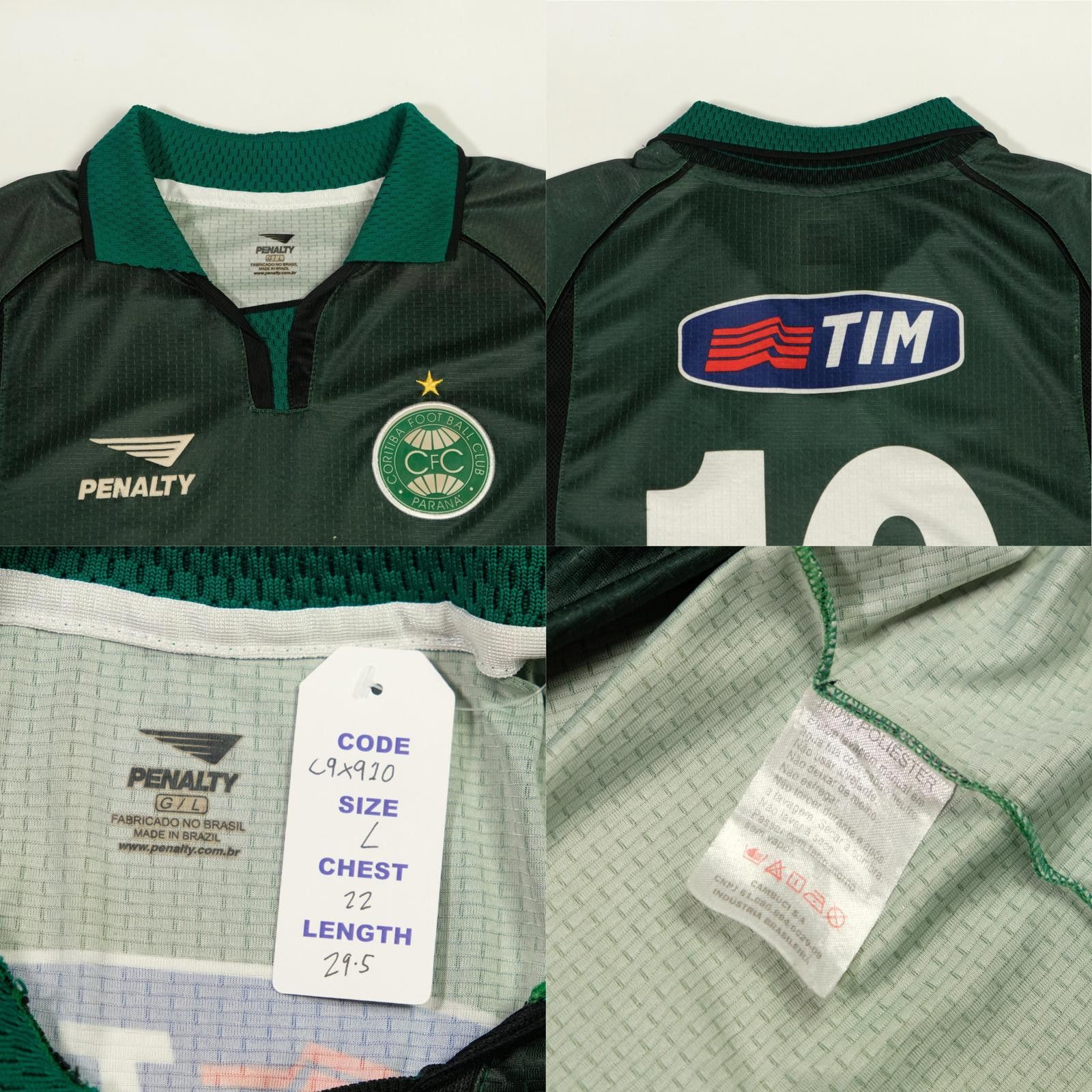 Umbro 2001 Coritiba Brazil Fourth Shirt (L) Size US L / EU 52-54 / 3 - 5 Thumbnail