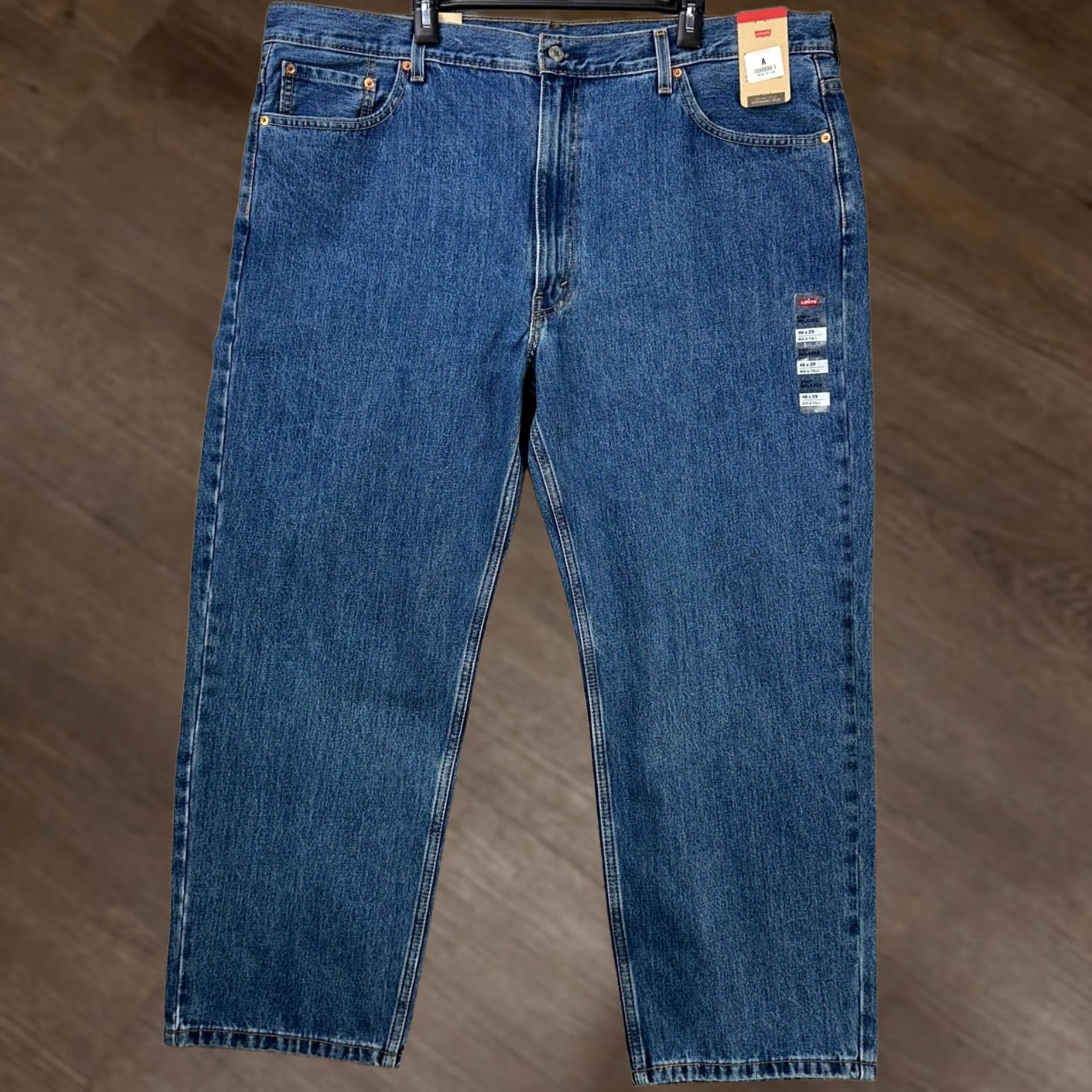 Levi's VINTAGE Levis 550 Jeans Straight Leg Mens 46X29 Blue Dark Washed 5 Pocket Casual NEW Size US 30 / EU 46 - 1 Thumbnail