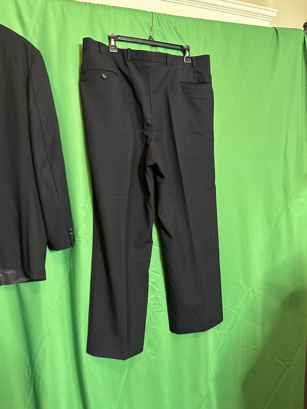 Designer ROTHMAN’S New York $1400 navy blue wool 2pc suit Size 44R - 11 Thumbnail