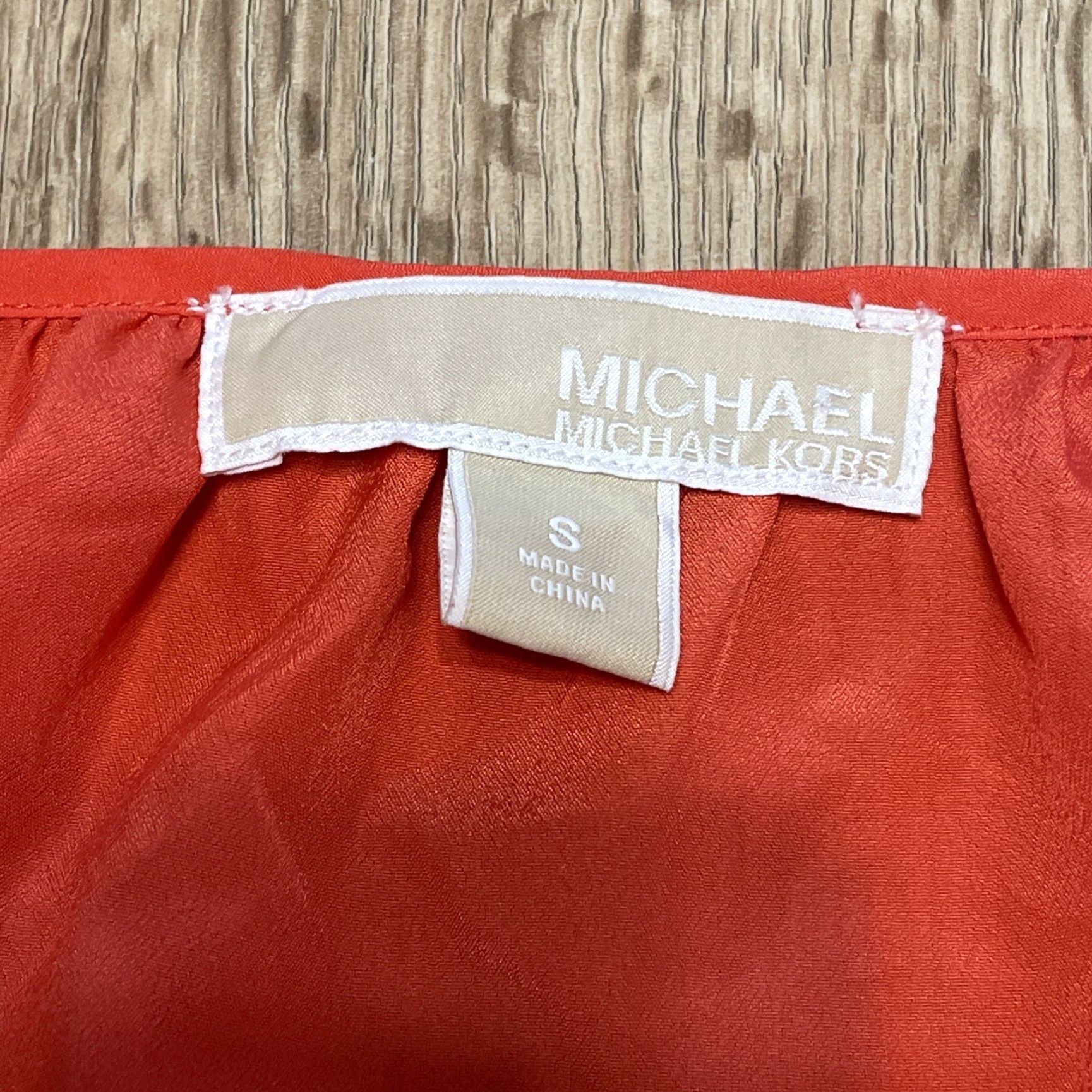 Michael Kors Michael Kors Women's Blouse 3/4 Sleeve Size Small Orange Casual Party Top Size S / US 4 / IT 40 - 2 Thumbnail