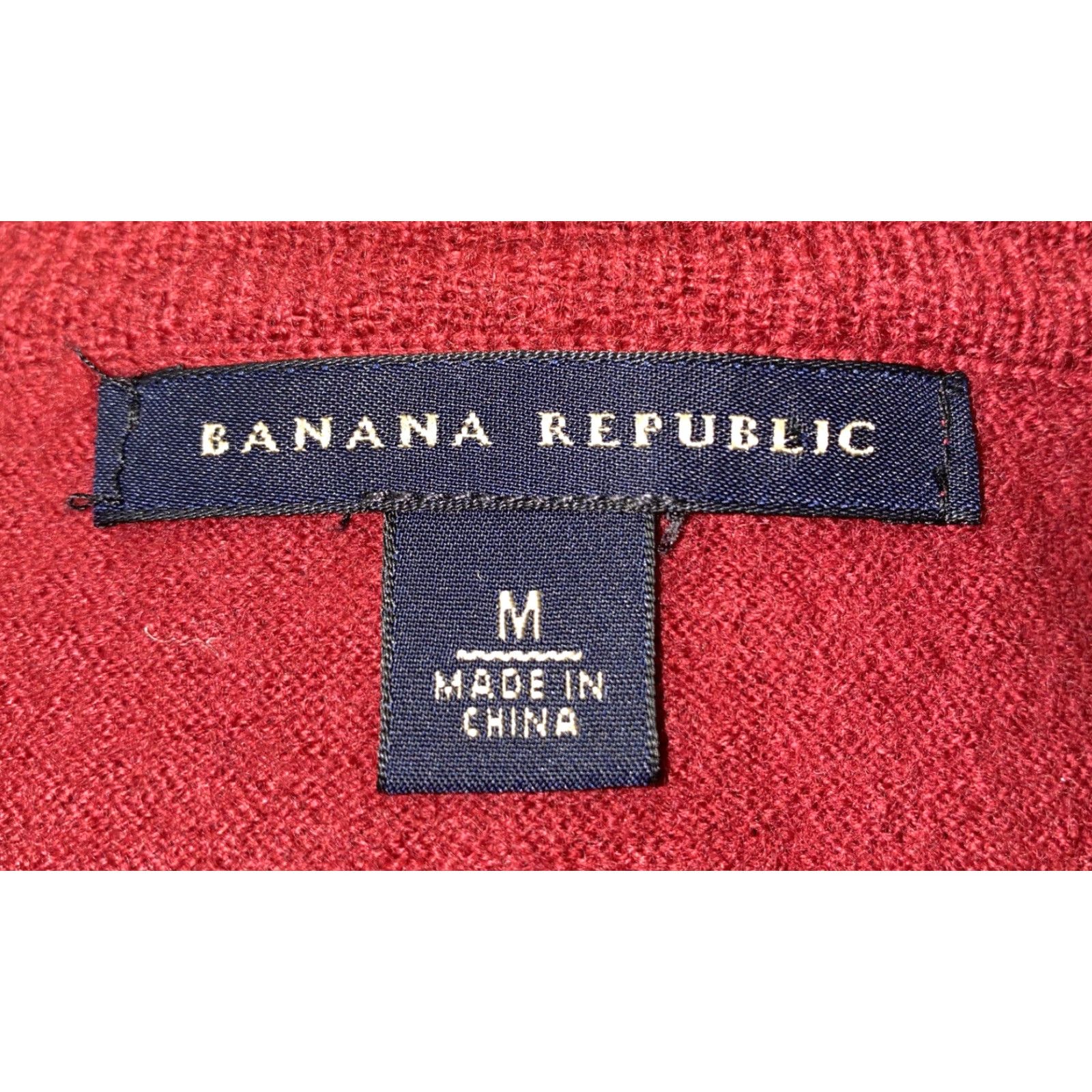 Banana Republic Banana Republic Mens Sweater V-Neck Wool Size M Red Size US M / EU 48-50 / 2 - 5 Thumbnail