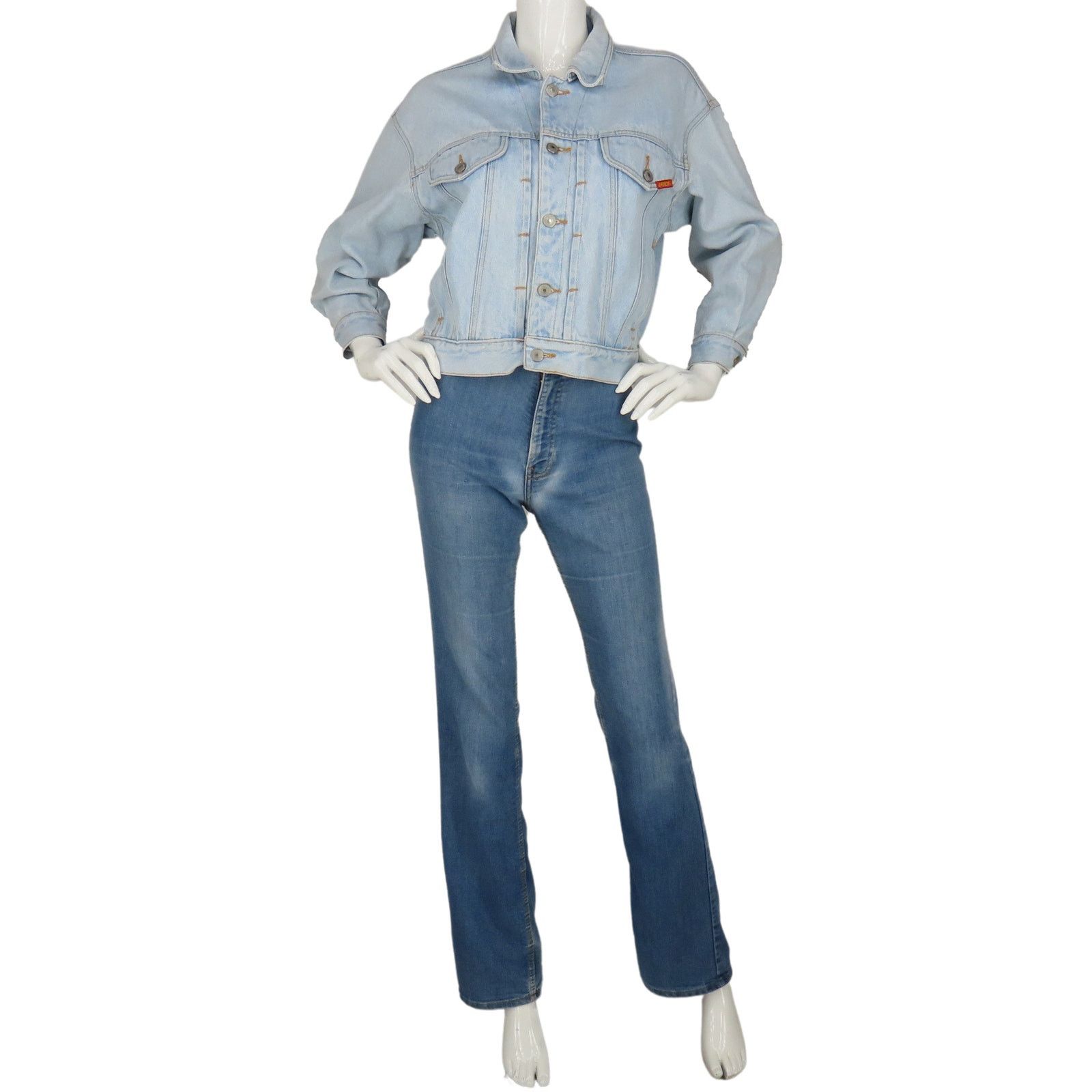Jordache Vintage Jordache Harley Davidson Eagle Trucker Jean Jacket Size S / US 4 / IT 40 - 3 Thumbnail